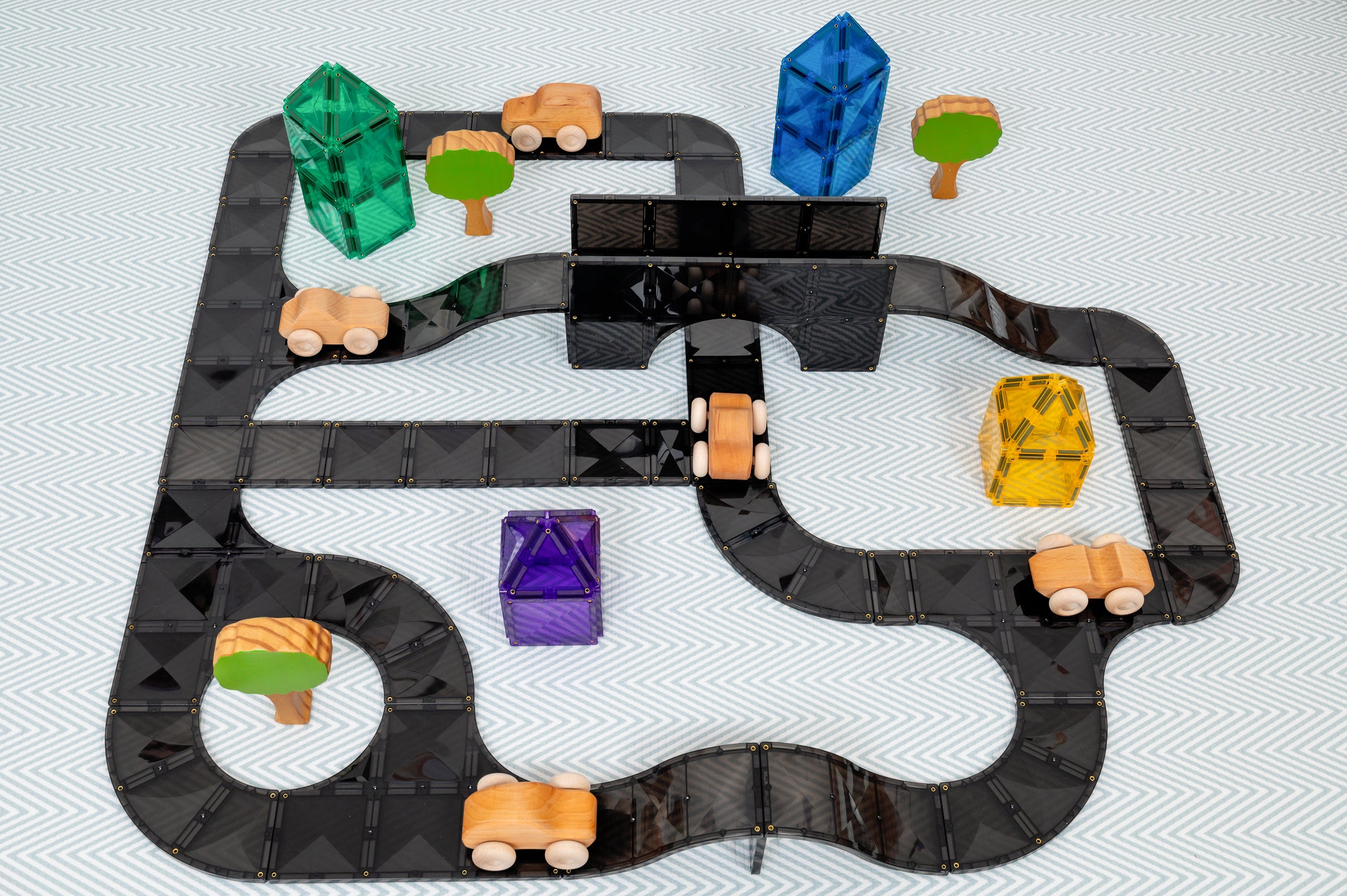 Connetix - Creative Roads Pack - 48 Piece Magnetic Tiles - Connetix - littleyoyo.ca