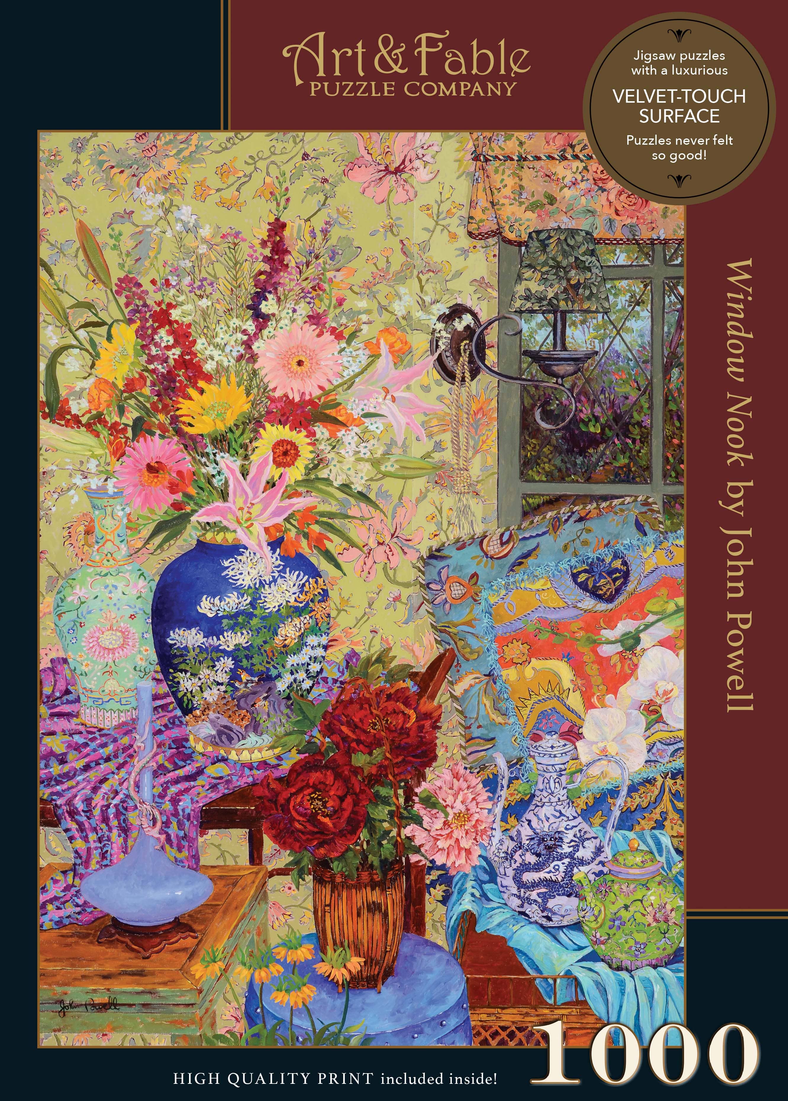 Window Nook - 1000pc Velvet-Touch Jigsaw Puzzle - Art & Fable Puzzle Company - littleyoyo.ca