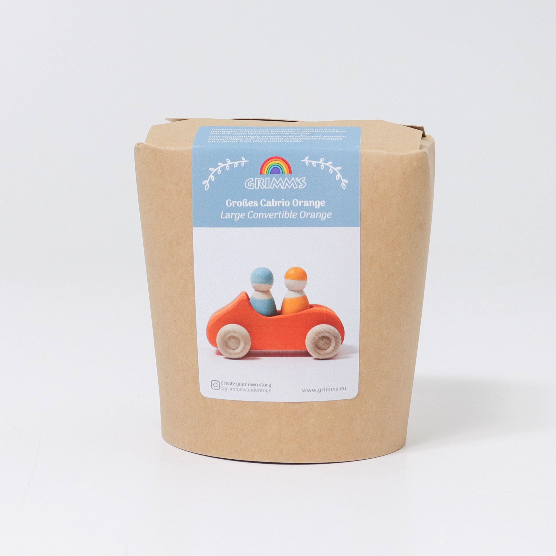 Grimm's - Large Convertible Car Orange - Grimm's - littleyoyo.ca