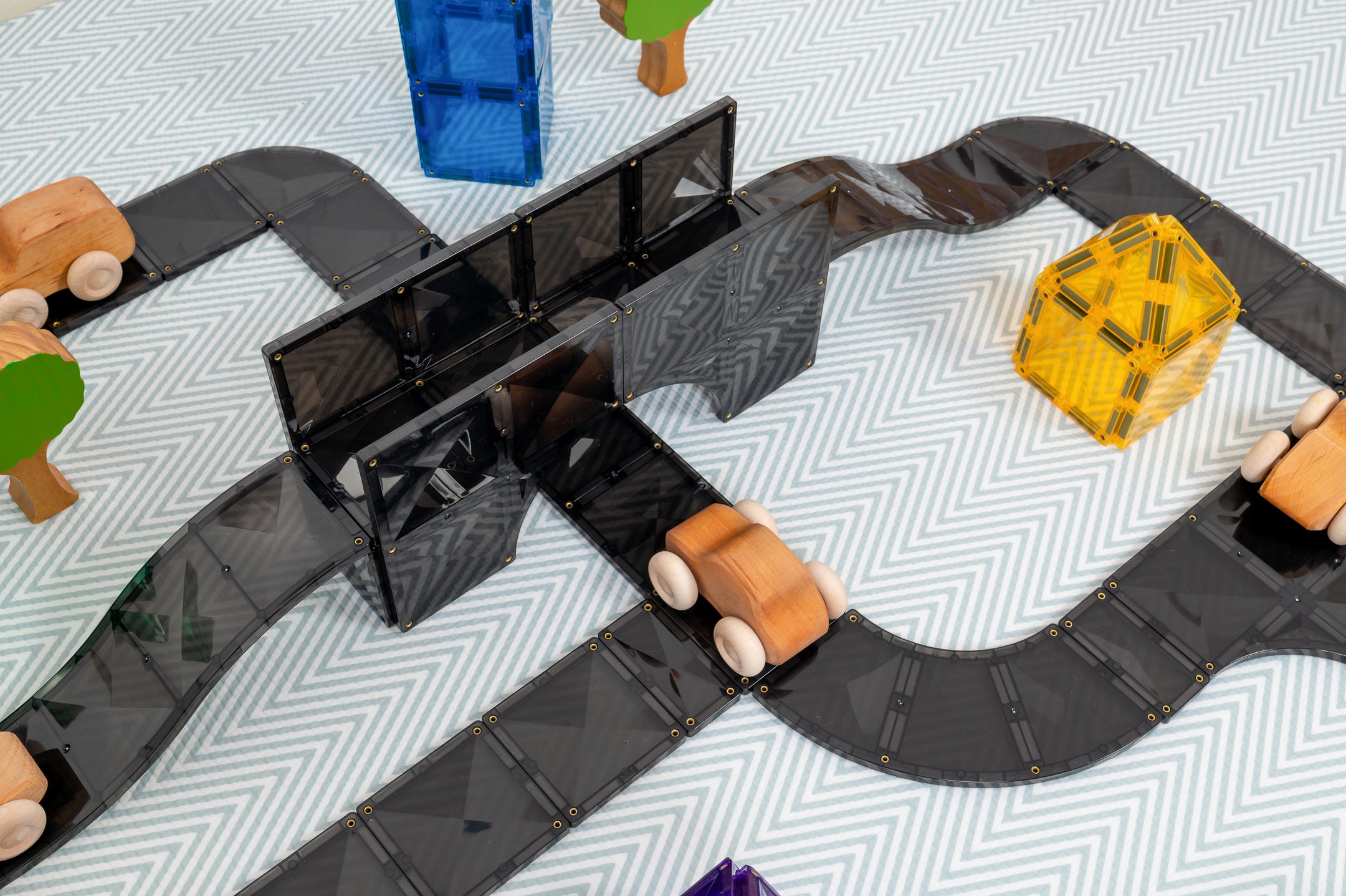 Connetix - Creative Roads Pack - 48 Piece Magnetic Tiles - Connetix - littleyoyo.ca