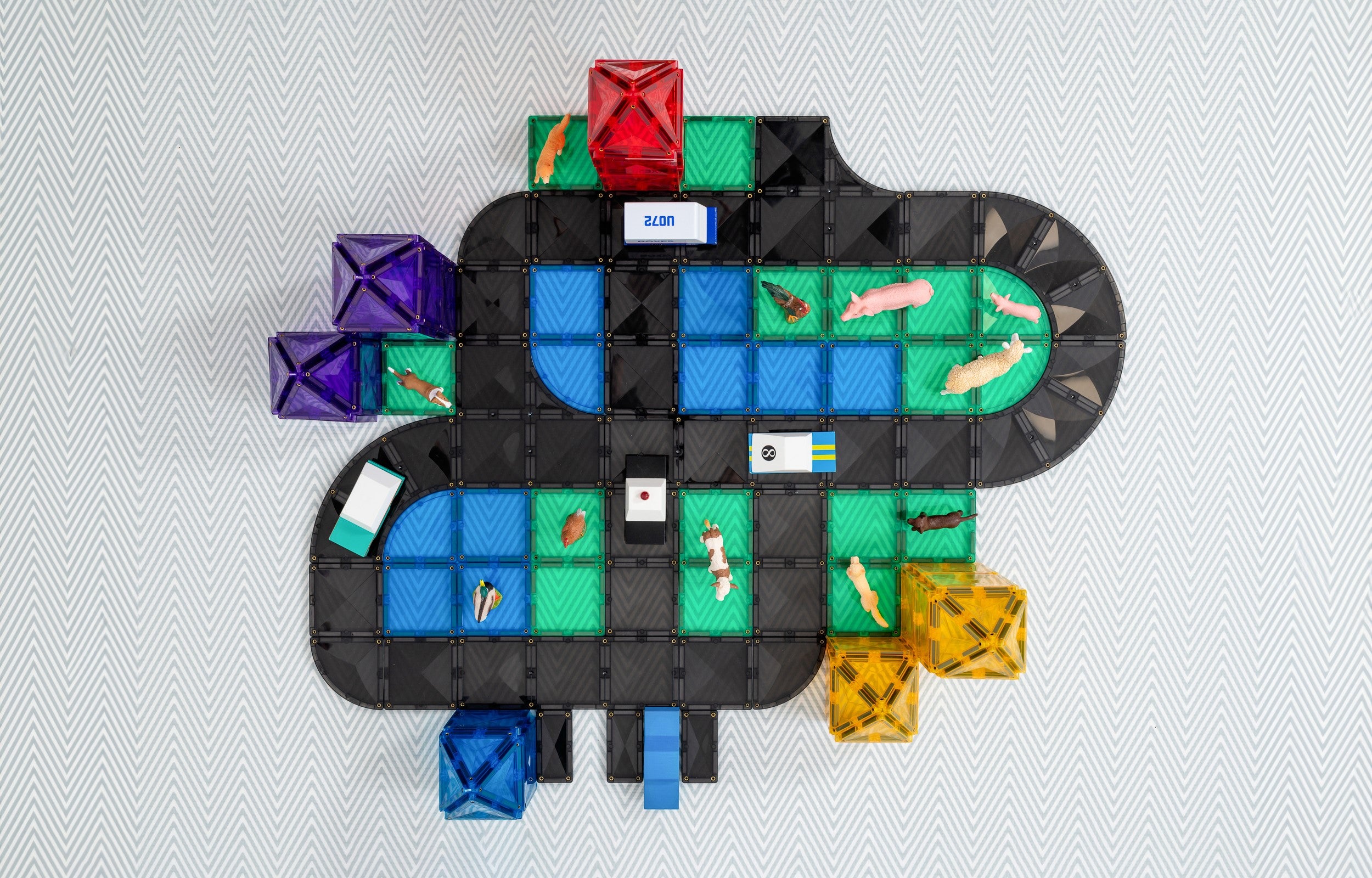 Connetix - Creative Roads Pack - 48 Piece Magnetic Tiles - Connetix - littleyoyo.ca