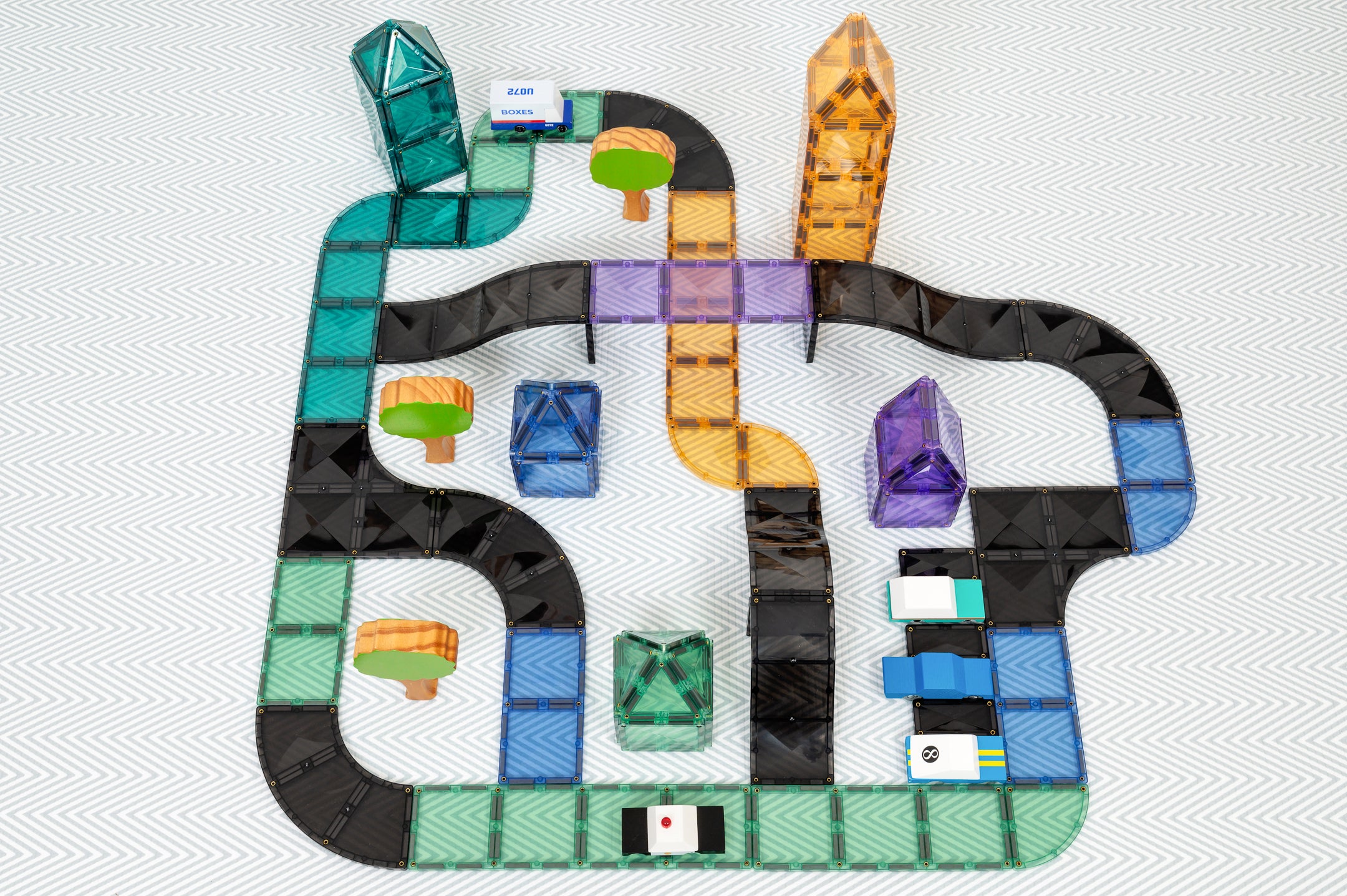 Connetix - Ramps and Intersections Pack - 16 Piece Creative Roads Magnetic Tiles - Connetix - littleyoyo.ca