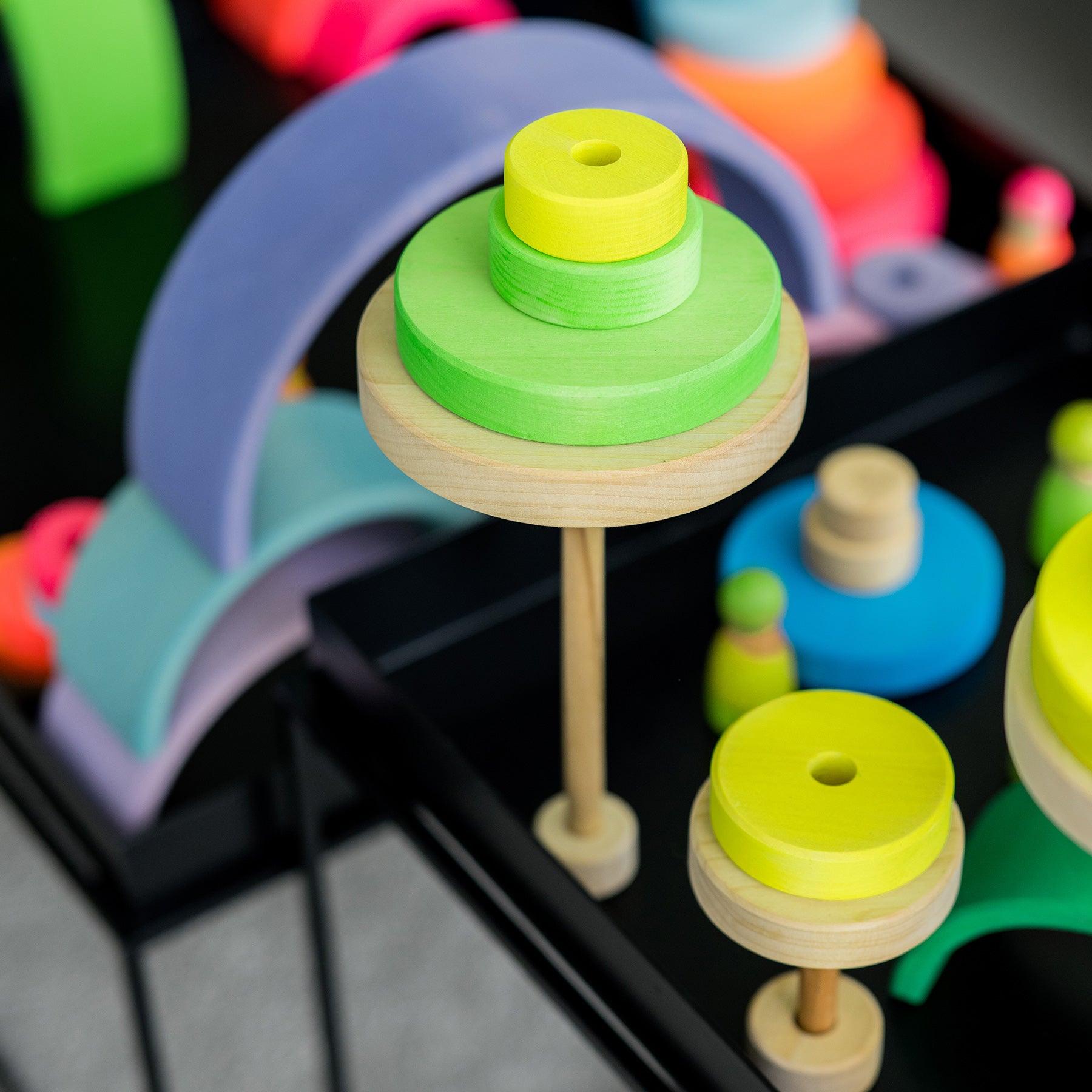 Grimm's - Conical Tower Neon Green - Grimm's - littleyoyo.ca