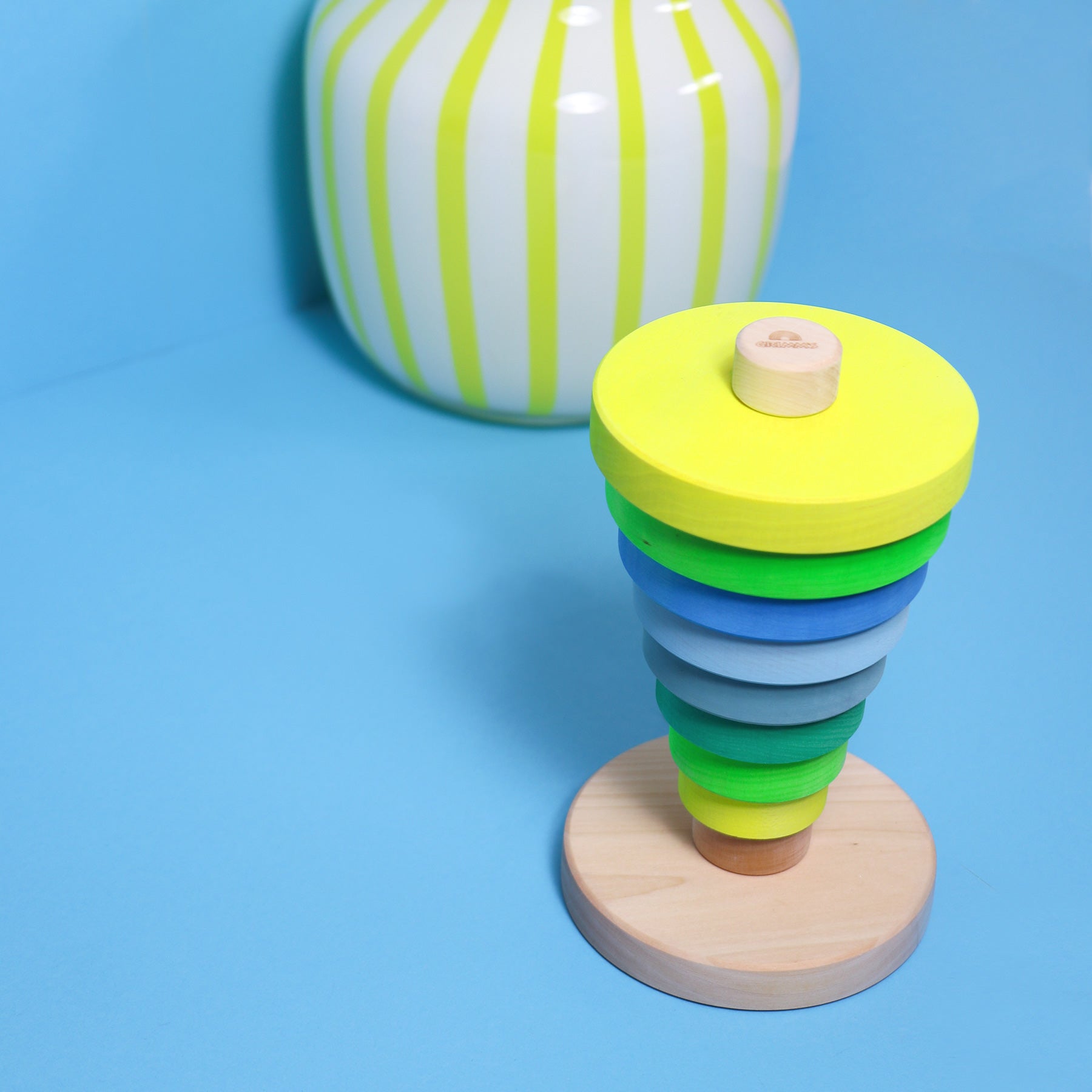 Grimm's - Conical Tower Neon Green - Grimm's - littleyoyo.ca