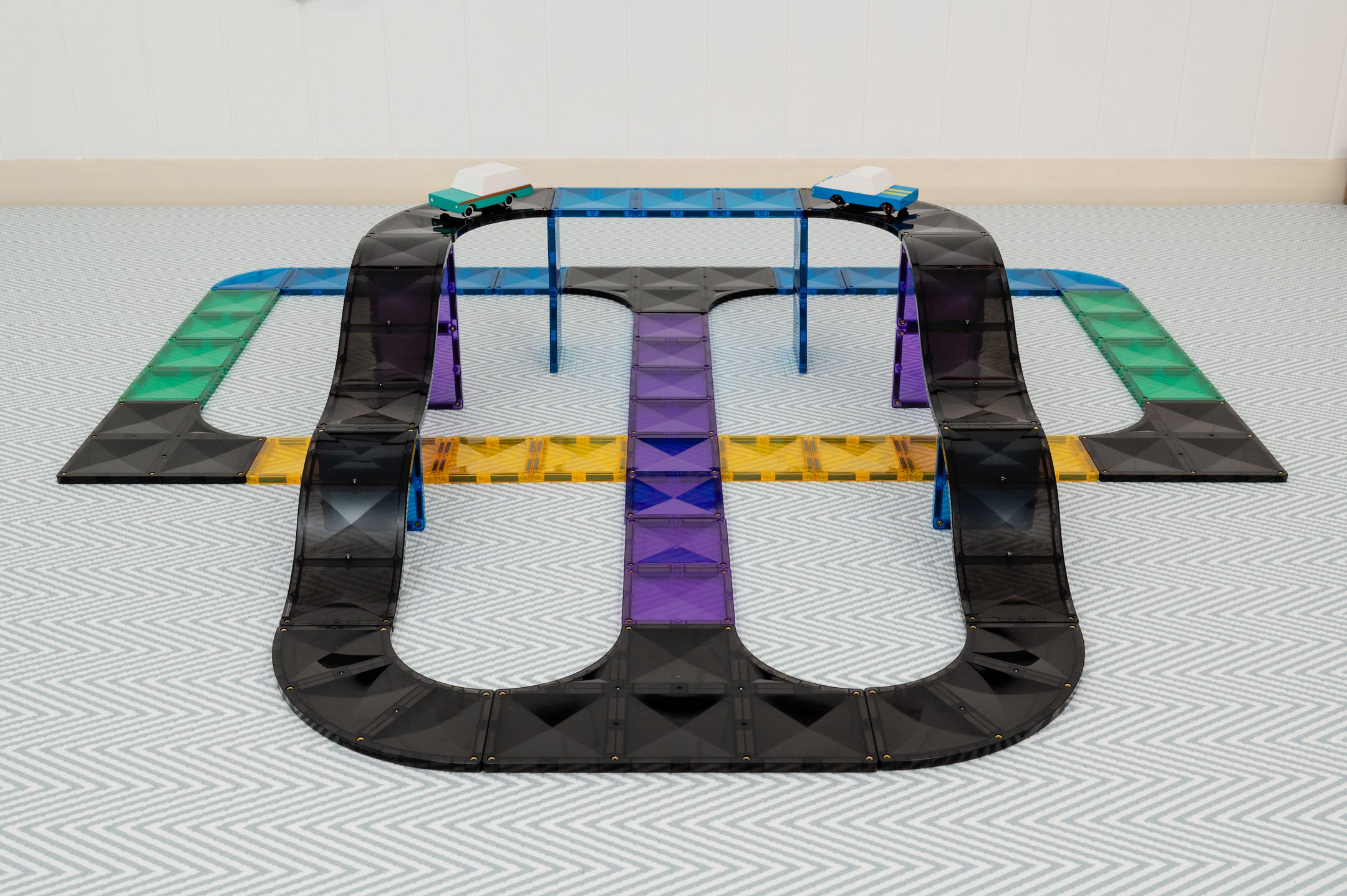 Connetix - Ramps and Intersections Pack - 16 Piece Creative Roads Magnetic Tiles - Connetix - littleyoyo.ca