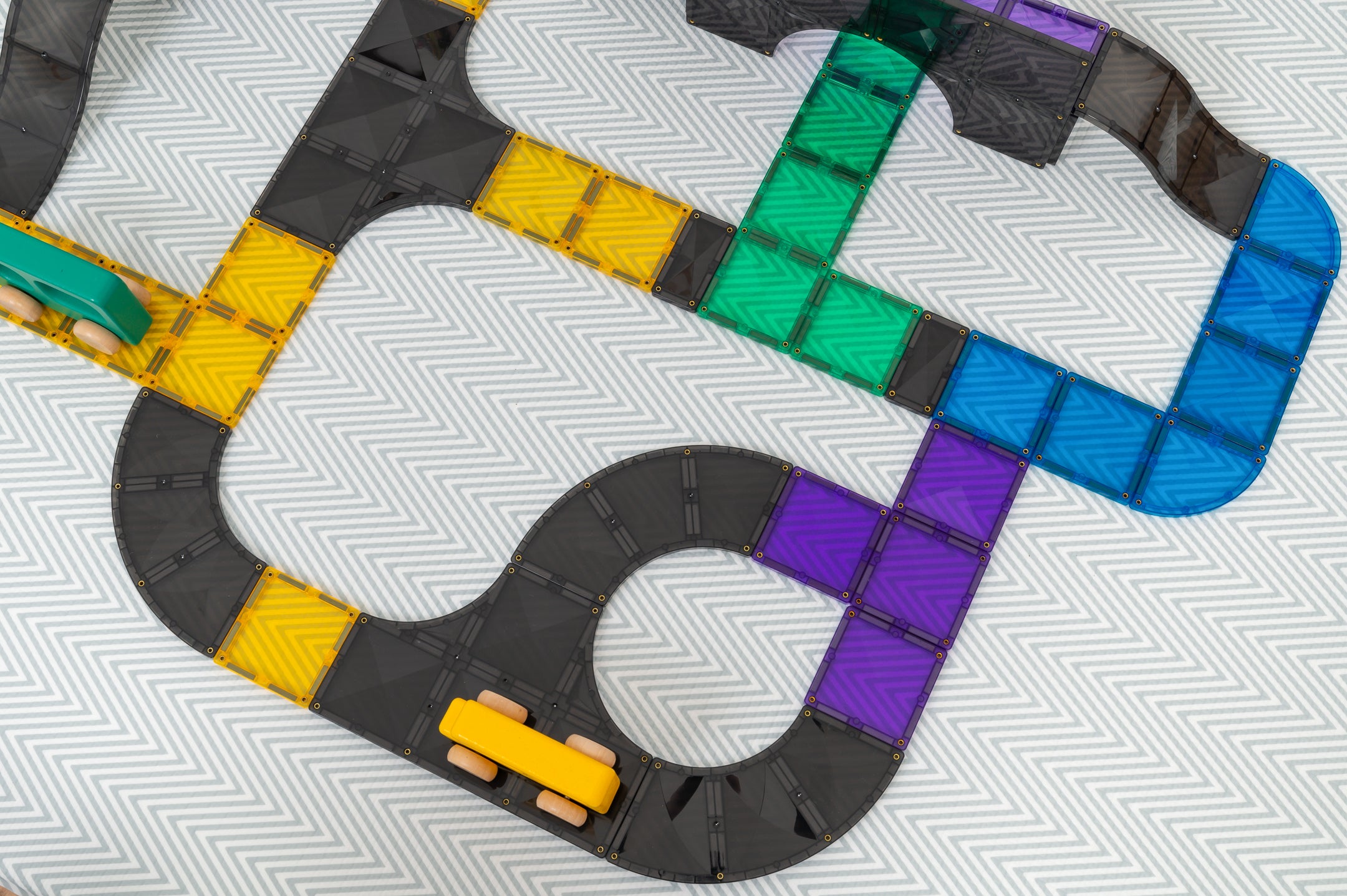 Connetix - Ramps and Intersections Pack - 16 Piece Creative Roads Magnetic Tiles - Connetix - littleyoyo.ca