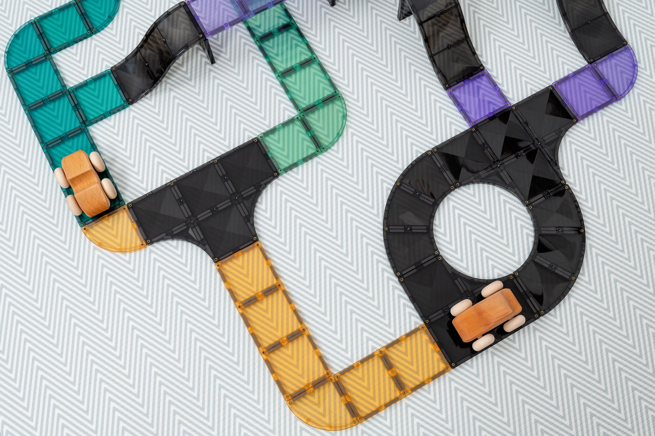 Connetix - Ramps and Intersections Pack - 16 Piece Creative Roads Magnetic Tiles - Connetix - littleyoyo.ca