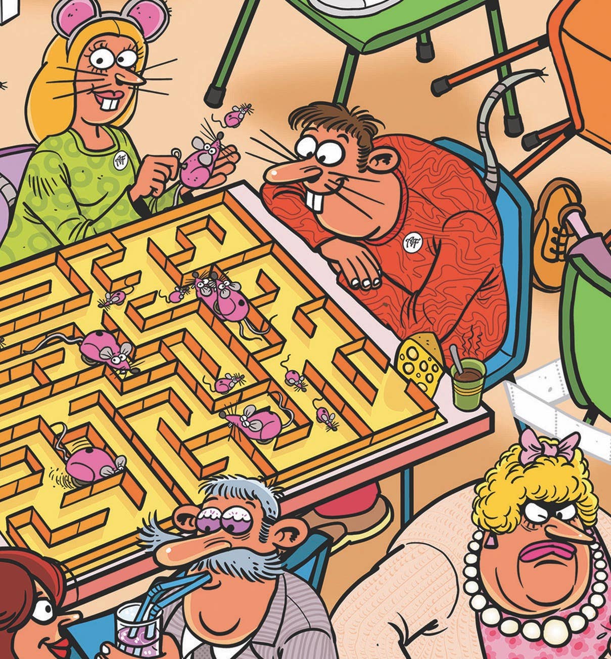 Game Night - 1000pc Velvet-Touch Jigsaw Puzzle - Art & Fable Puzzle Company - littleyoyo.ca