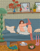 Do Nothing by Sayu.go - 500pc Puzzle & Glue Kit - JIGGY Puzzles - littleyoyo.ca