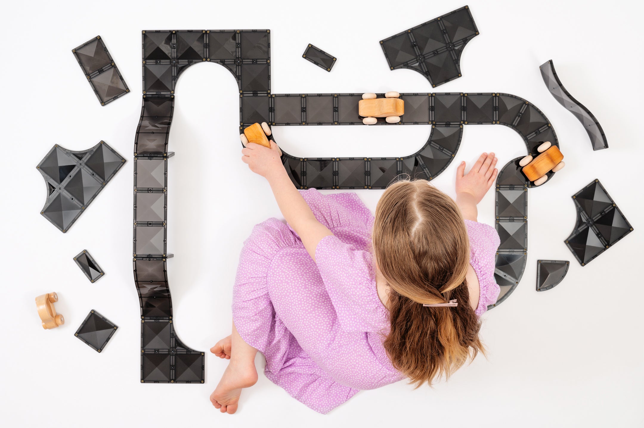 Connetix - Creative Roads Pack - 48 Piece Magnetic Tiles - Connetix - littleyoyo.ca