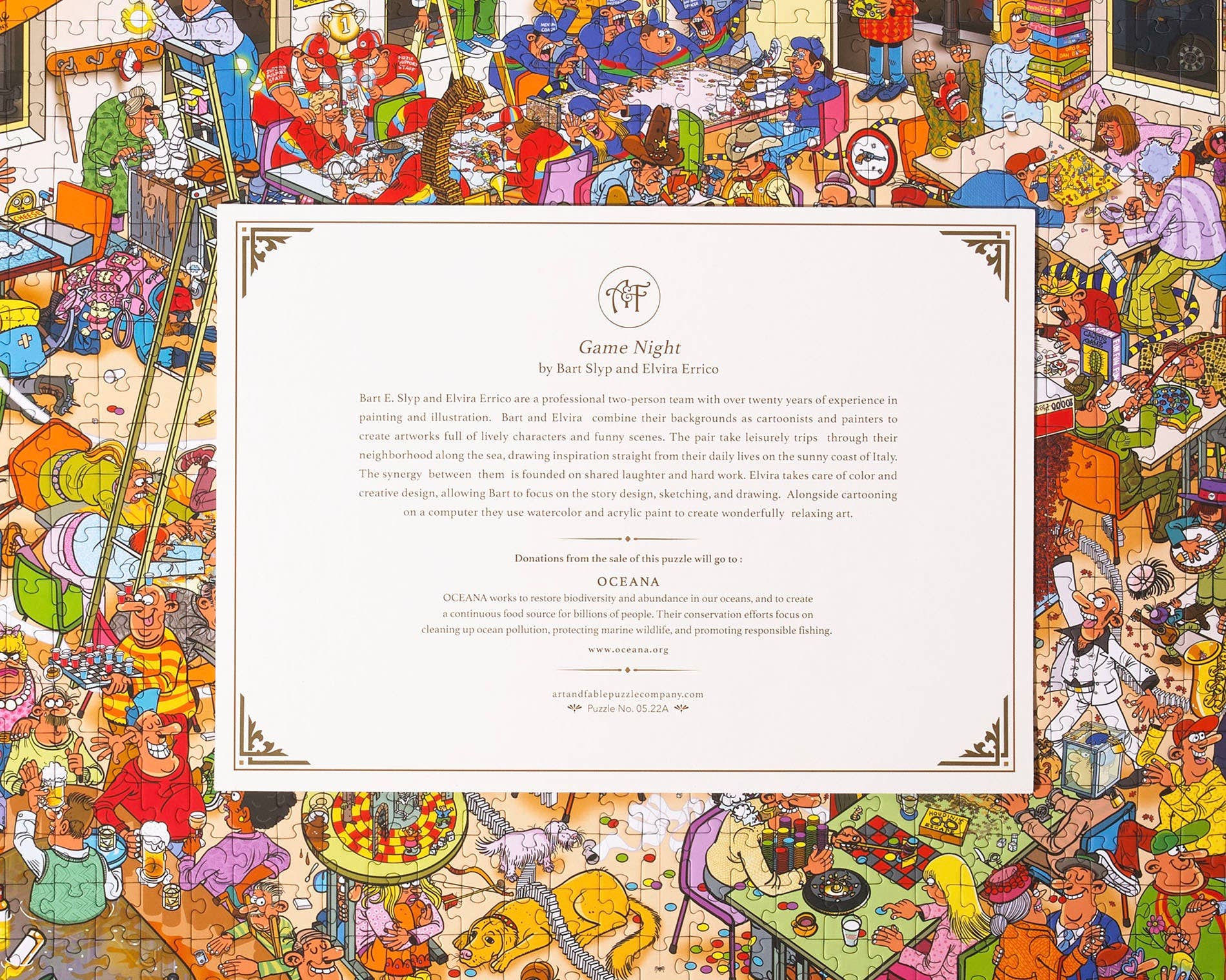 Game Night - 1000pc Velvet-Touch Jigsaw Puzzle - Art & Fable Puzzle Company - littleyoyo.ca