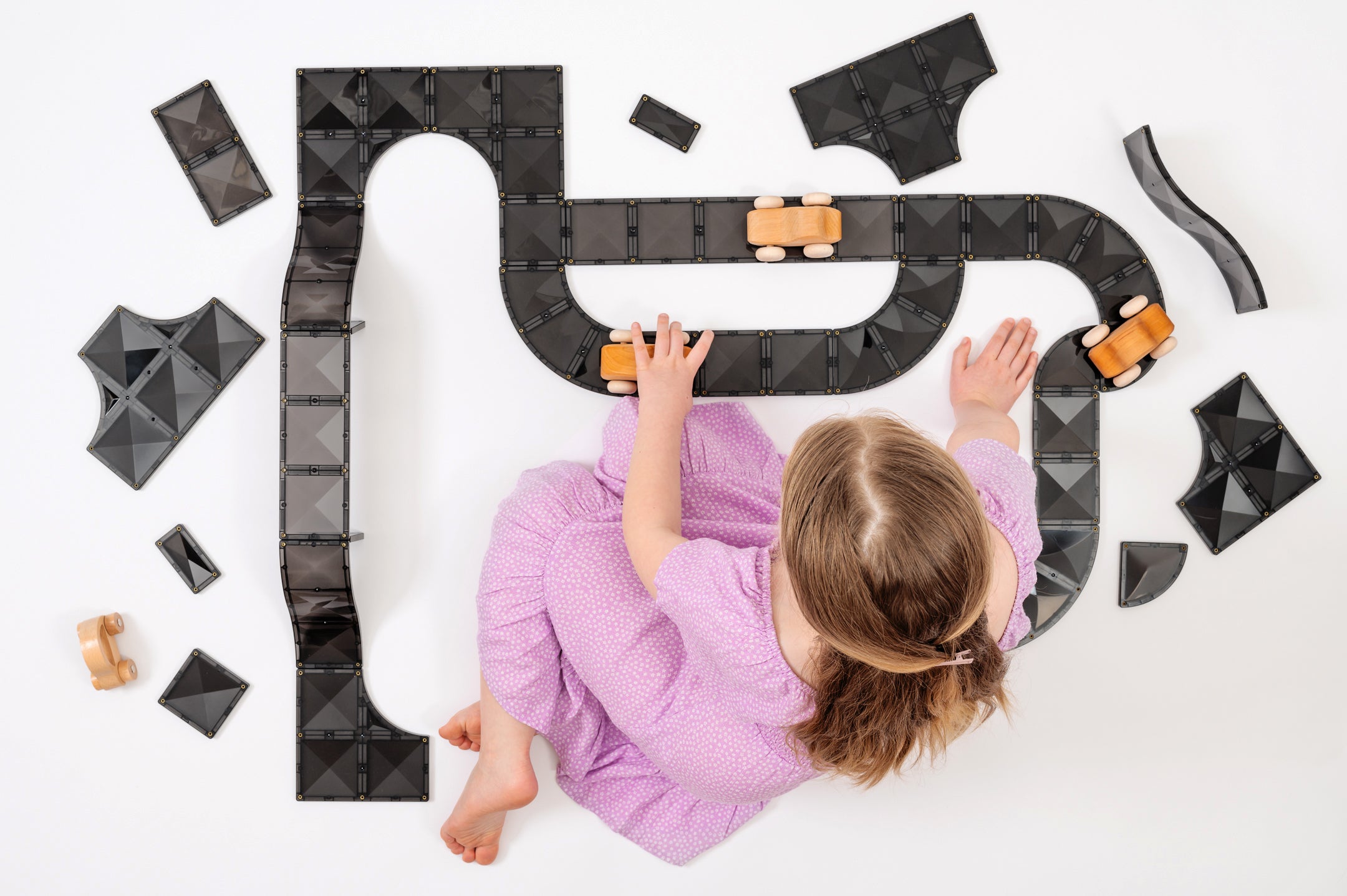 Connetix - Creative Roads Pack - 48 Piece Magnetic Tiles - Connetix - littleyoyo.ca