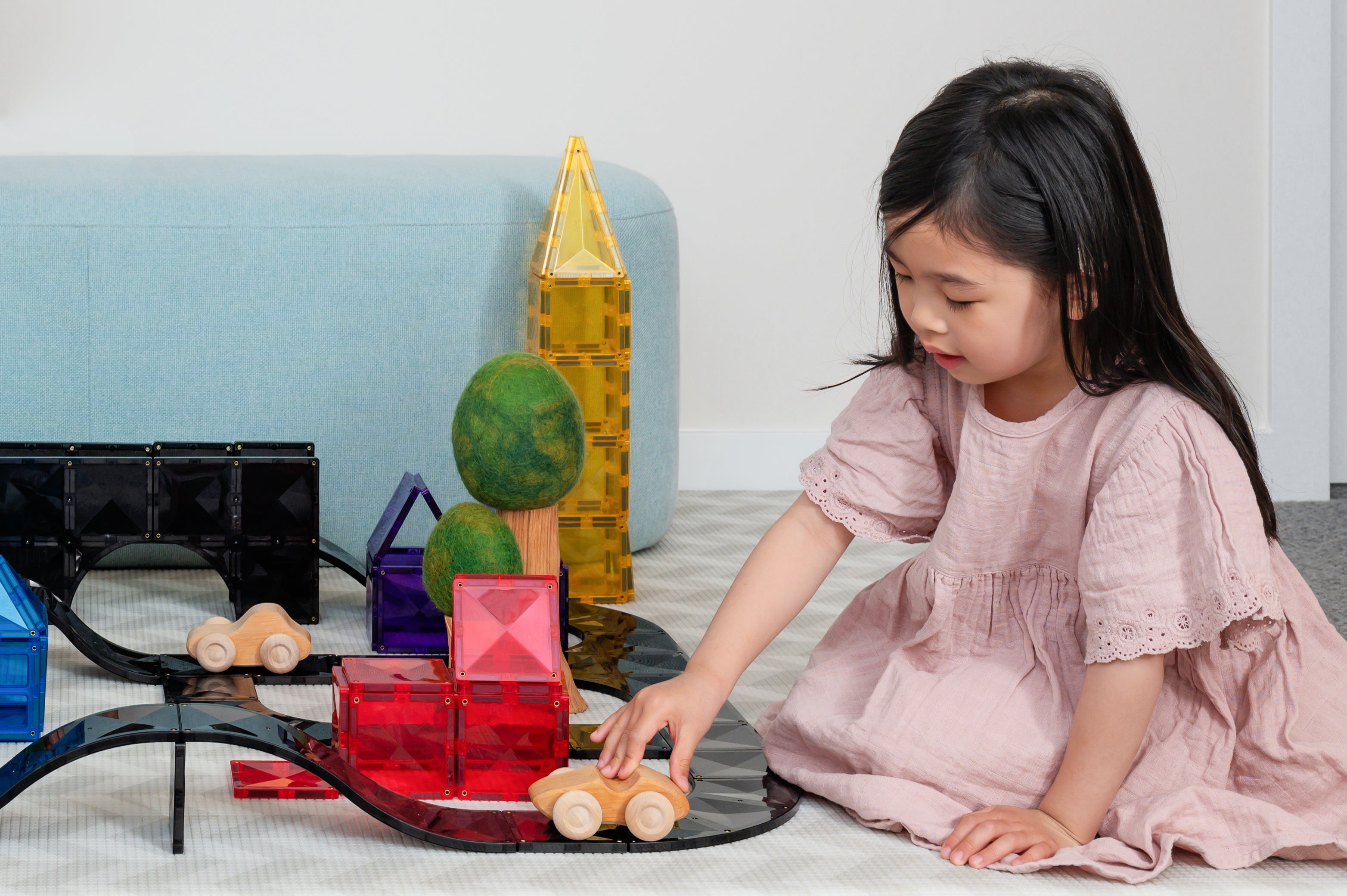 Connetix - Creative Roads Pack - 48 Piece Magnetic Tiles - Connetix - littleyoyo.ca