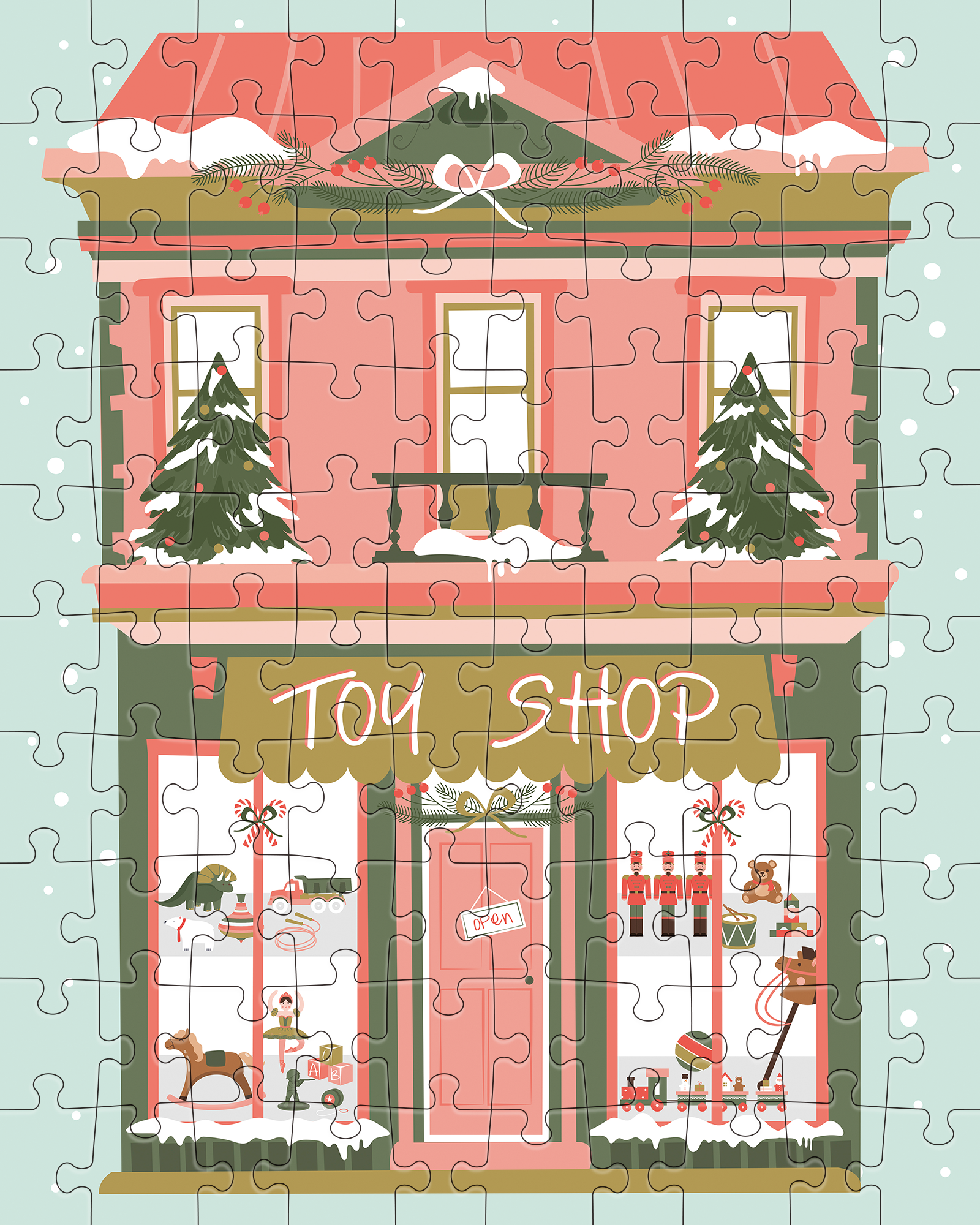 Christmas at the Toy Shop by Angela Nickeas - JIGGY Junior 100pc - JIGGY Puzzles - littleyoyo.ca