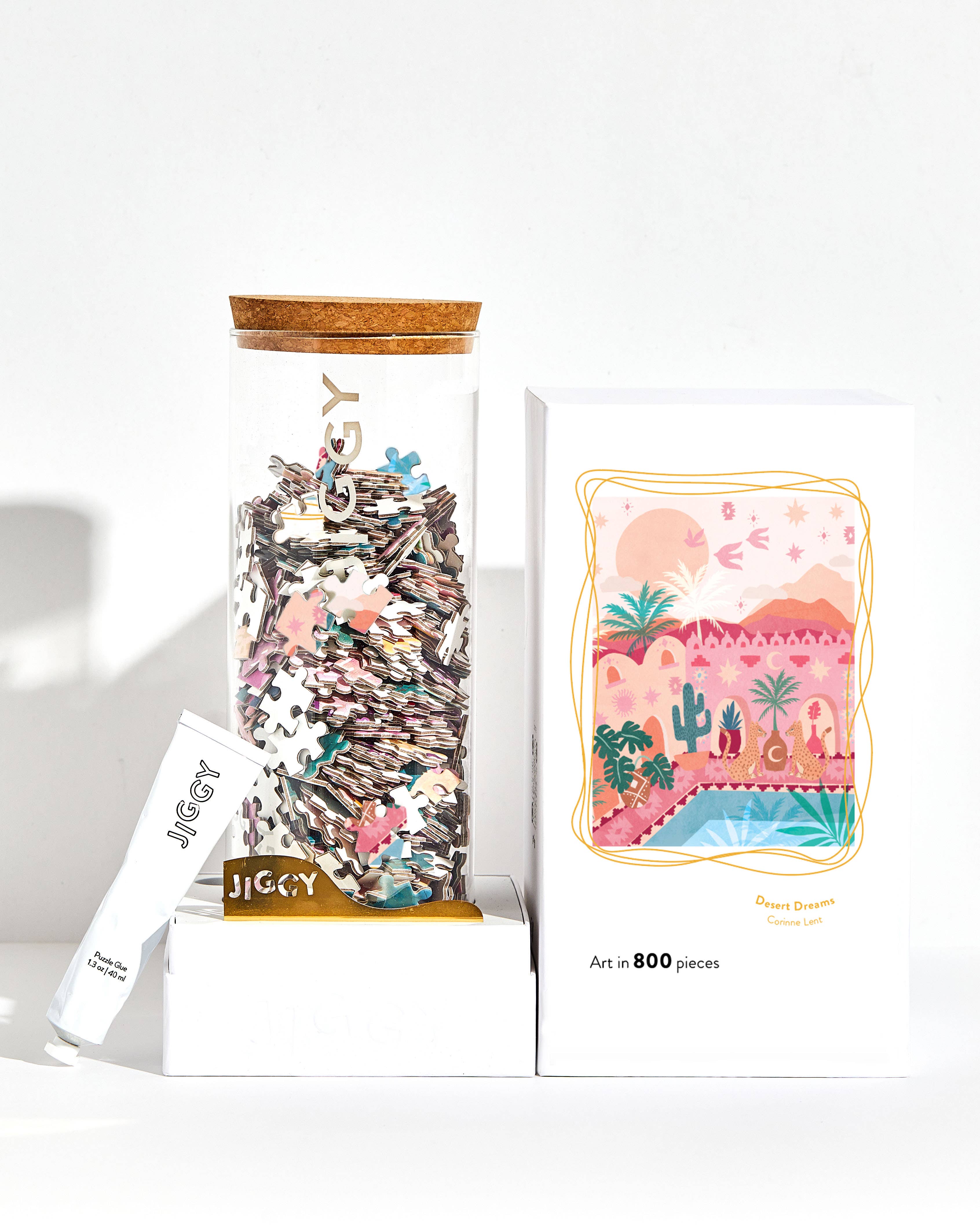 Desert Dreams by Corinne -800pc Puzzle & Glue Kit - JIGGY Puzzles - littleyoyo.ca