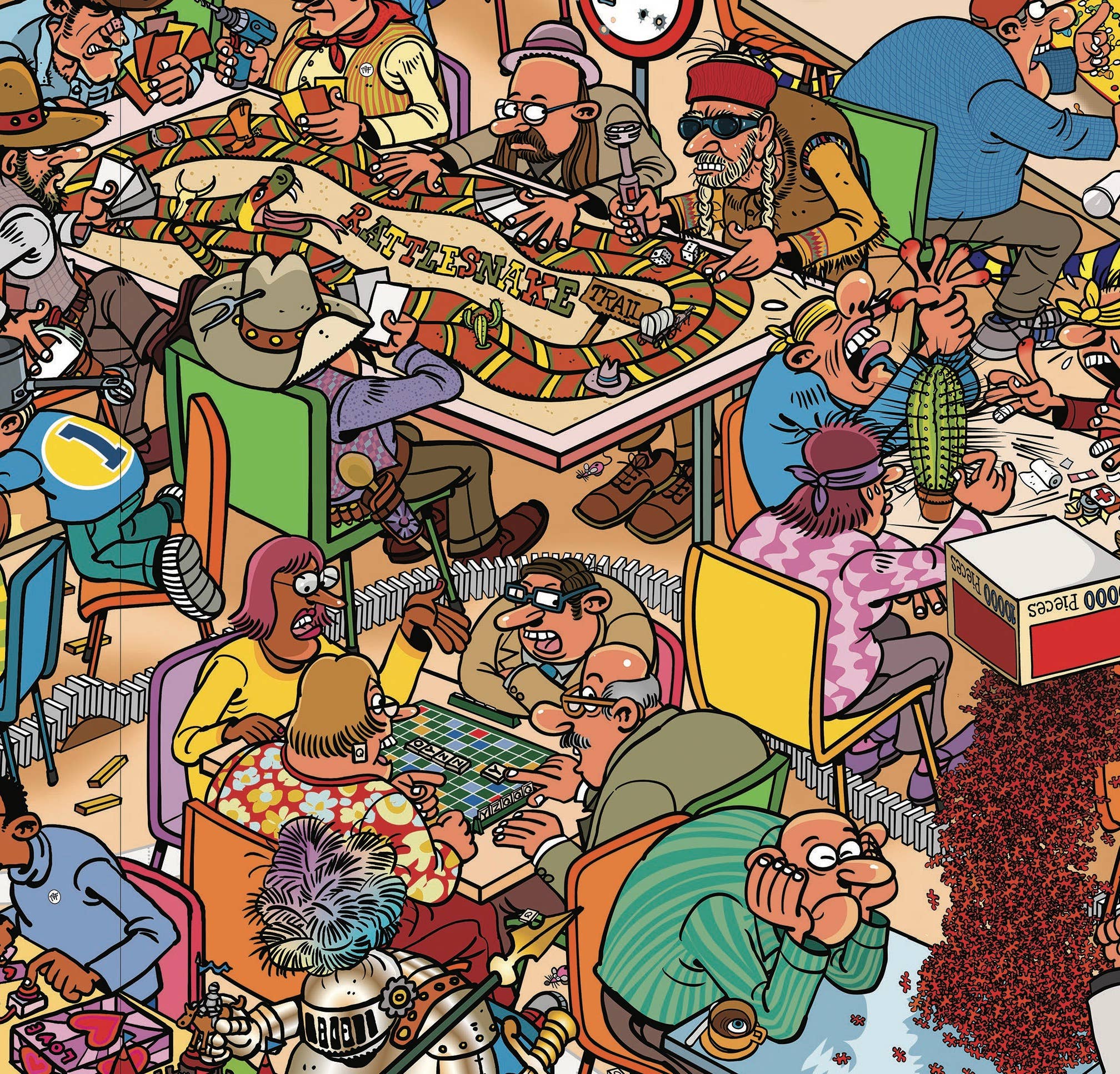 Game Night - 1000pc Velvet-Touch Jigsaw Puzzle - Art & Fable Puzzle Company - littleyoyo.ca