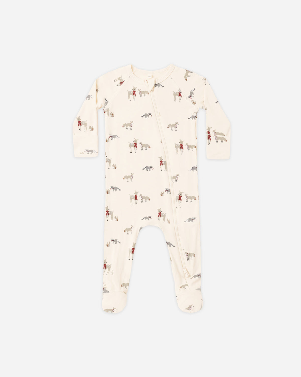 Quincy Mae Bamboo Zip Footie Forest Friends