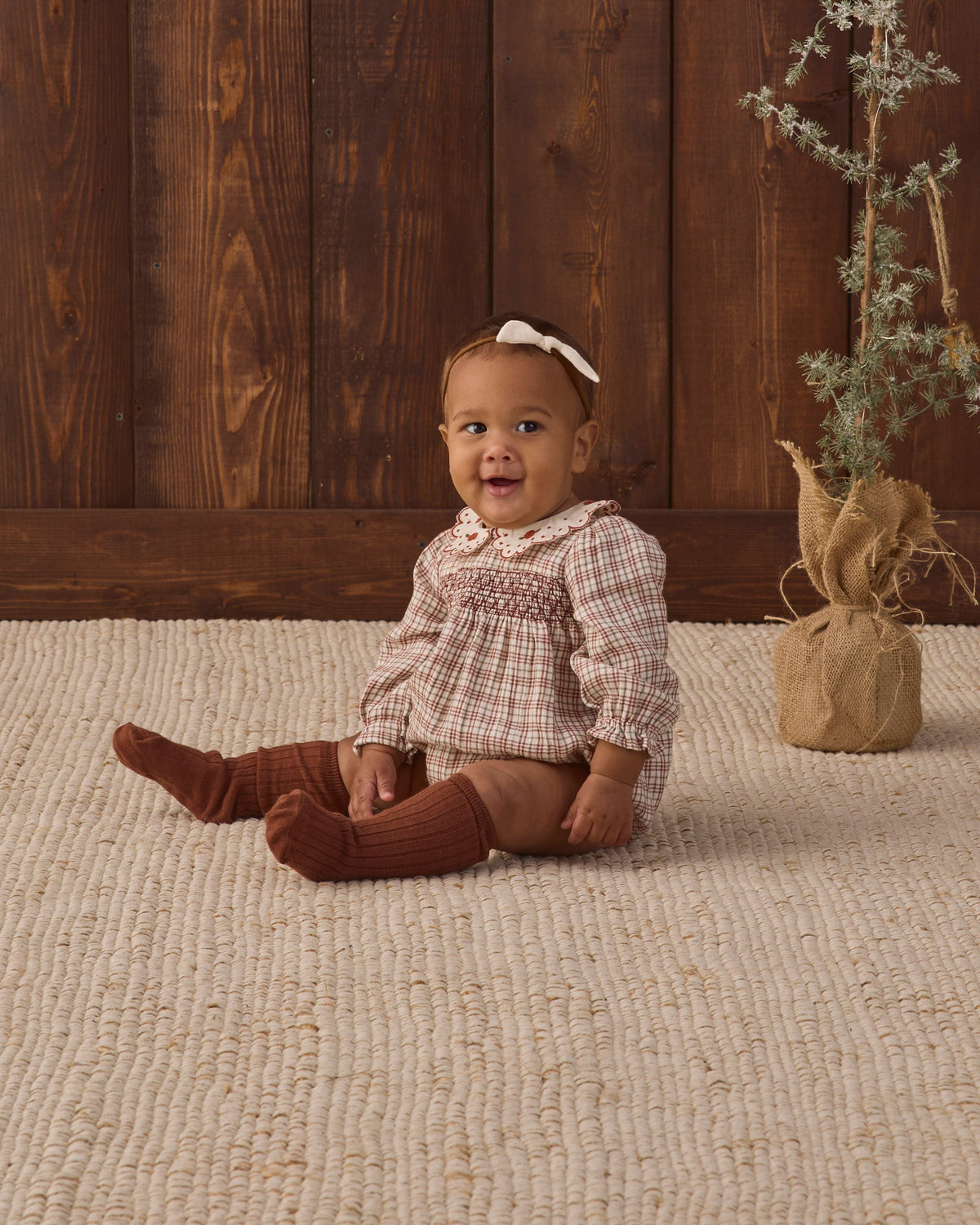 Quincy Mae Callie Romper Christmas Plaid