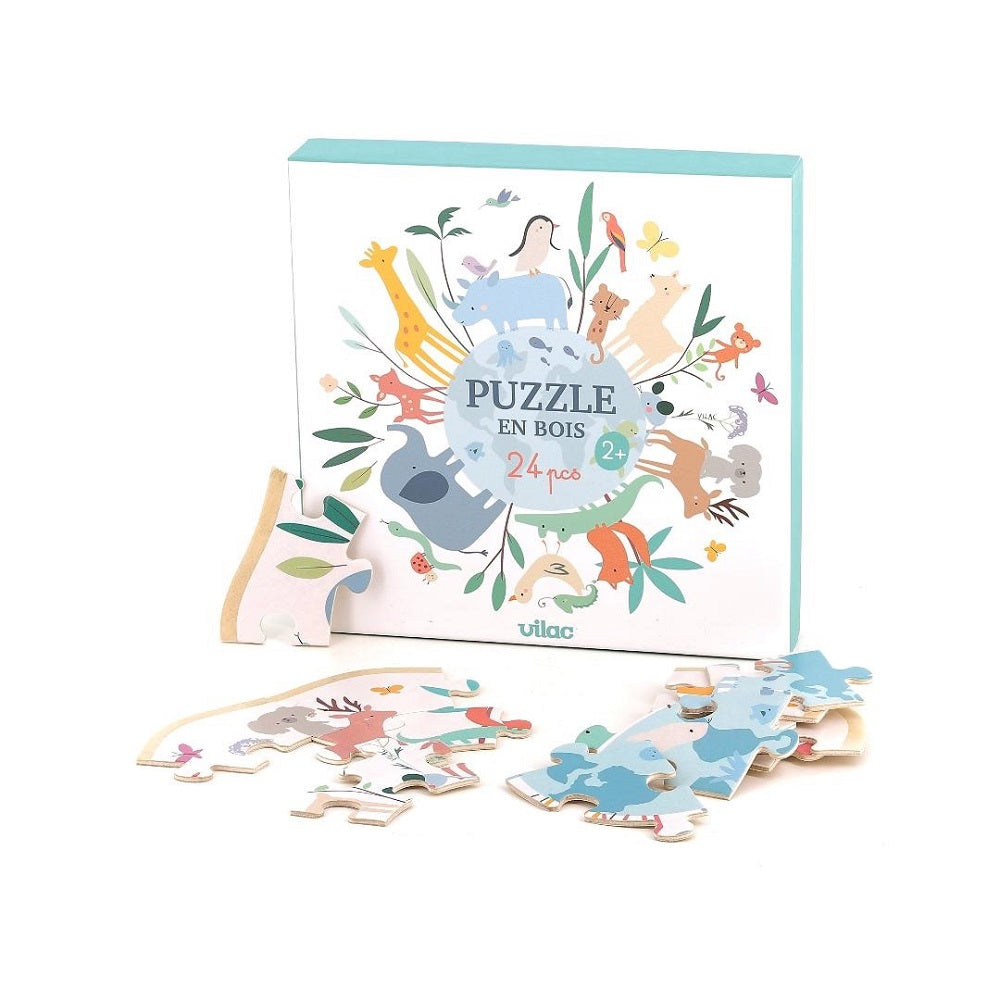 Vilac - World Puzzle 24pcs - Sarah Betz