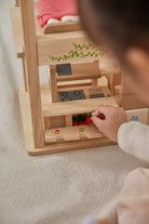 PlanToys - Green Dollhouse with Furniture - PlanToys - littleyoyo.ca