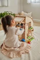 PlanToys - Green Dollhouse with Furniture - PlanToys - littleyoyo.ca