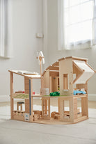 PlanToys - Green Dollhouse with Furniture - PlanToys - littleyoyo.ca