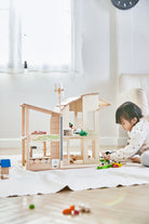 PlanToys - Green Dollhouse with Furniture - PlanToys - littleyoyo.ca