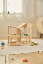 PlanToys - Green Dollhouse with Furniture - PlanToys - littleyoyo.ca
