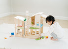 PlanToys - Green Dollhouse with Furniture - PlanToys - littleyoyo.ca