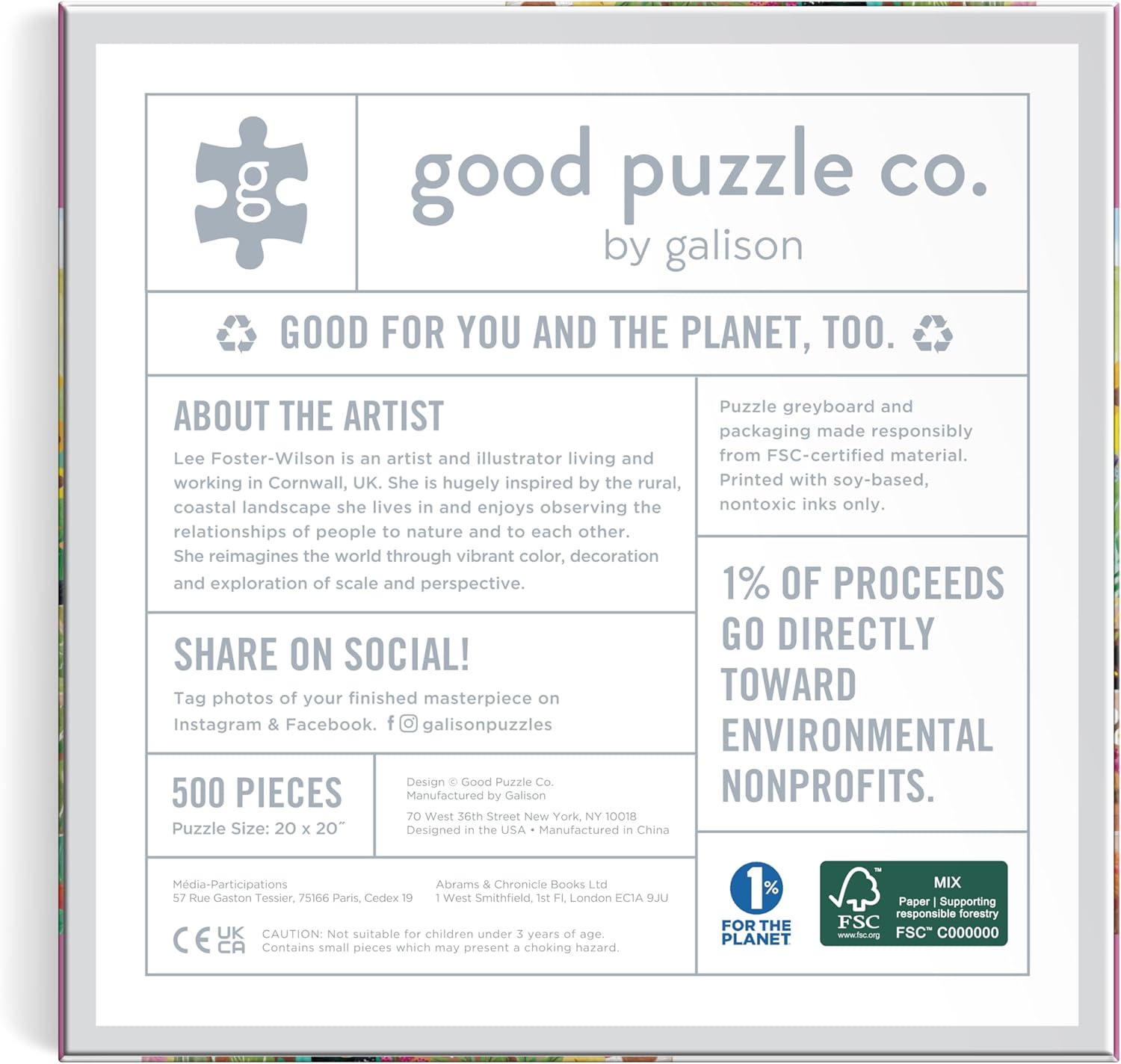 Good Puzzle Co. Basket Blooms - 500pc Jigsaw Puzzle - Galison - littleyoyo.ca