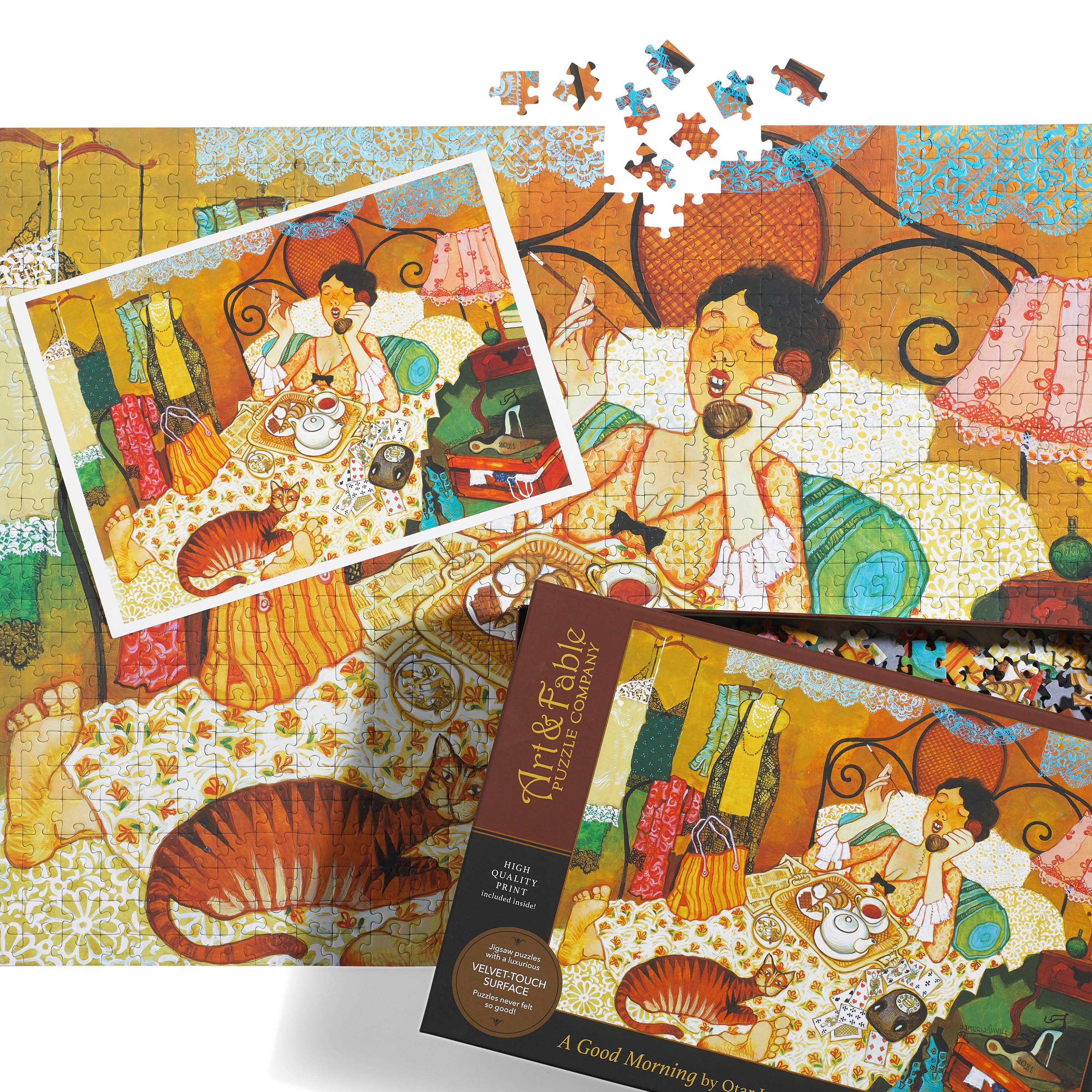 A Good Morning - 750 pc Velvet-Touch Jigsaw Puzzle - Art & Fable Puzzle Company - littleyoyo.ca