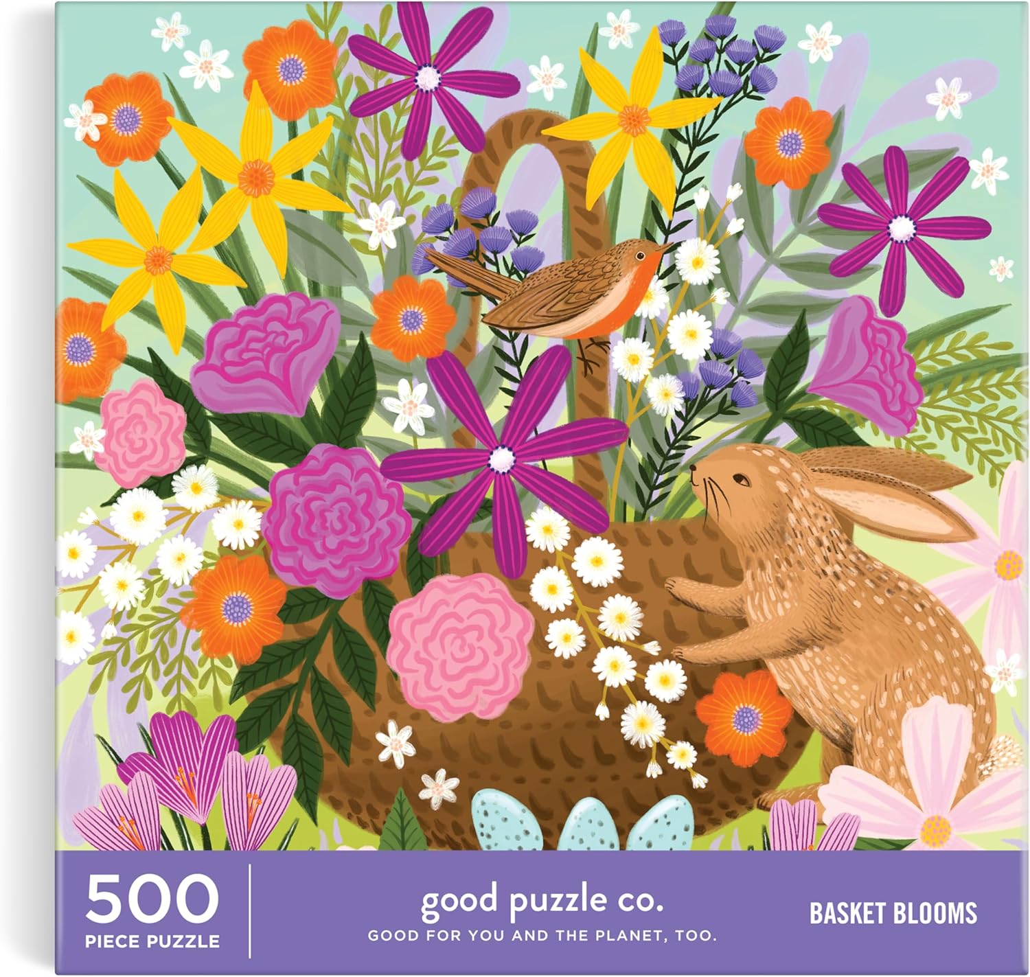 Good Puzzle Co. Basket Blooms - 500pc Jigsaw Puzzle - Galison - littleyoyo.ca