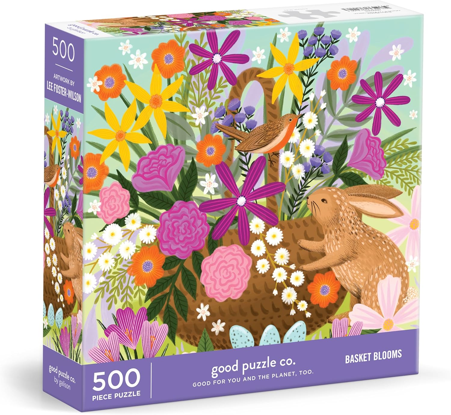 Good Puzzle Co. Basket Blooms - 500pc Jigsaw Puzzle - Galison - littleyoyo.ca