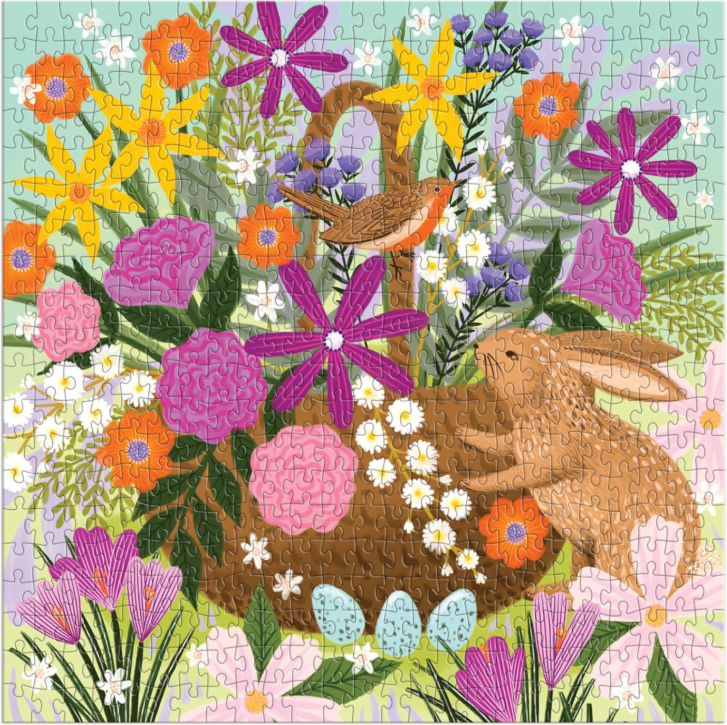 Good Puzzle Co. Basket Blooms - 500pc Jigsaw Puzzle - Galison - littleyoyo.ca