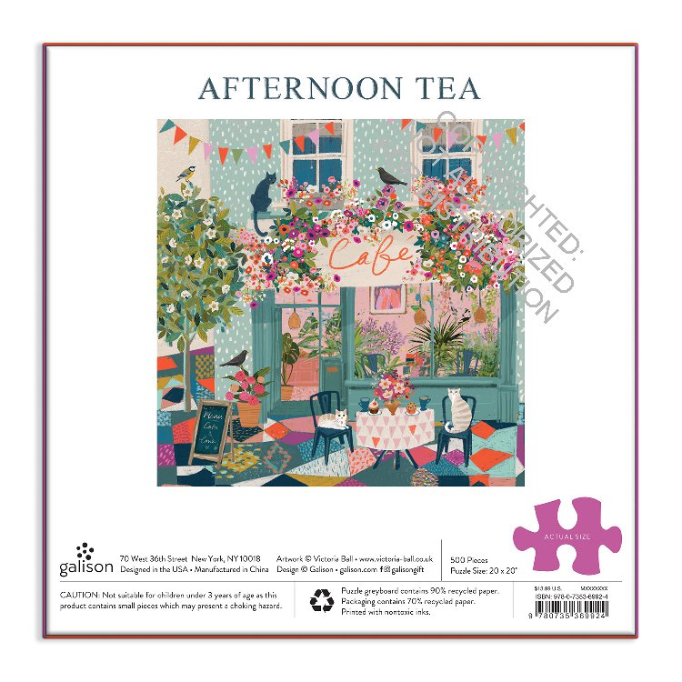 Afternoon Tea - 500pc Jigsaw Puzzle - Galison - littleyoyo.ca