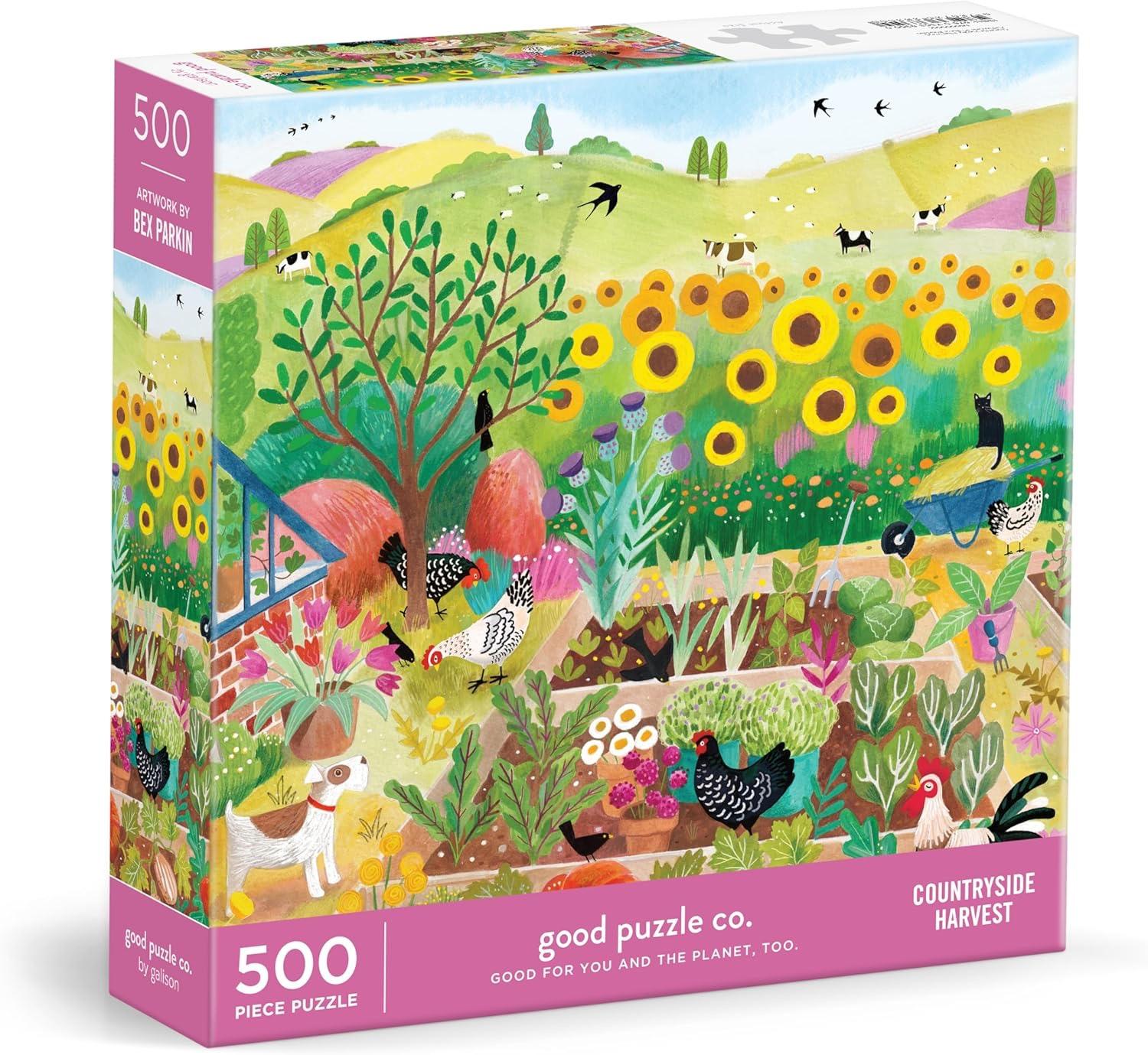 Good Puzzle Co. Countryside Harvest - 500pc Jigsaw Puzzle - Galison - littleyoyo.ca