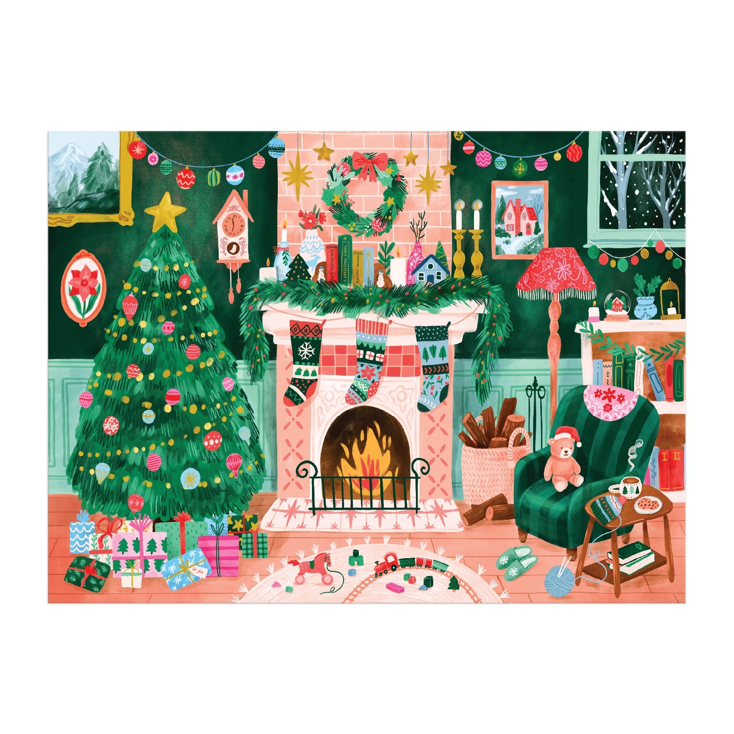 Cozy by the Fireplace - 1000 Piece Jigsaw Puzzle