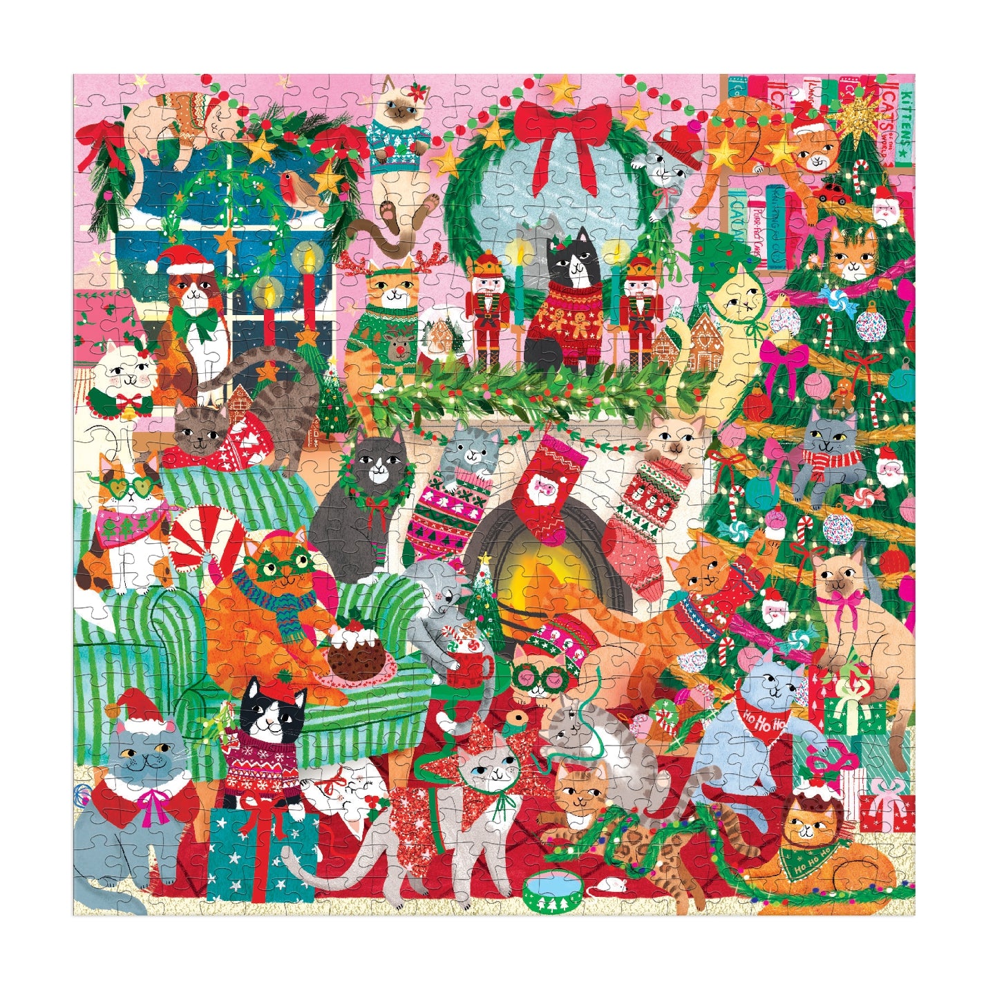 Mudpuppy - Merry Catmas! - 500 Piece Jigsaw Puzzle - Mudpuppy - littleyoyo.ca
