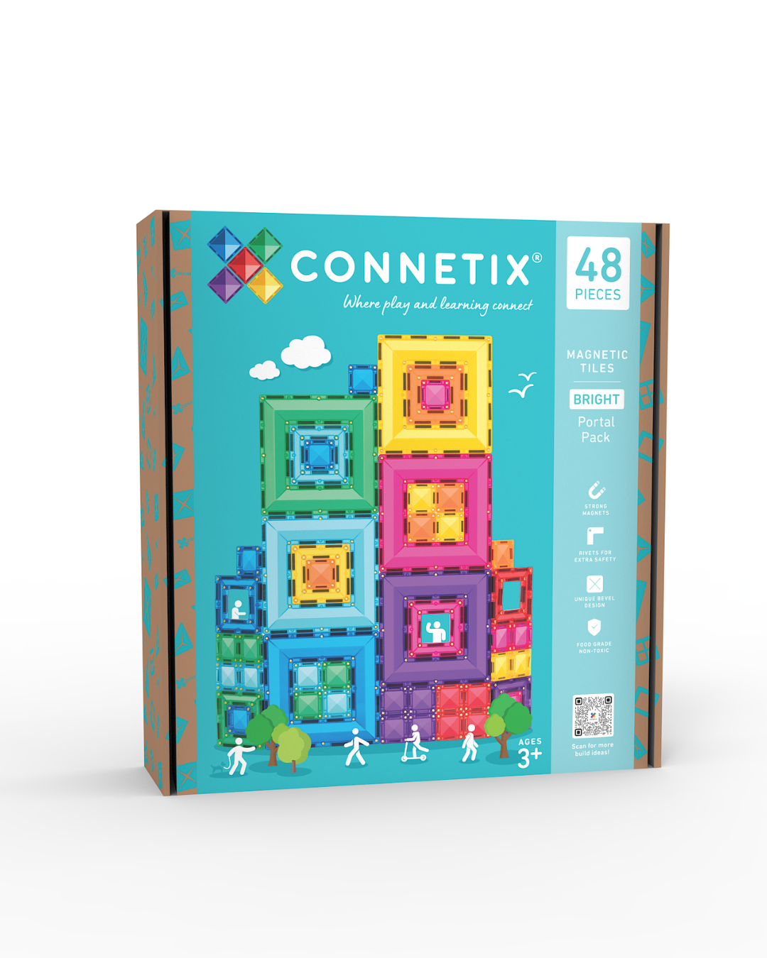 Connetix - Bright Portal Pack - 48 Piece - Connetix - littleyoyo.ca