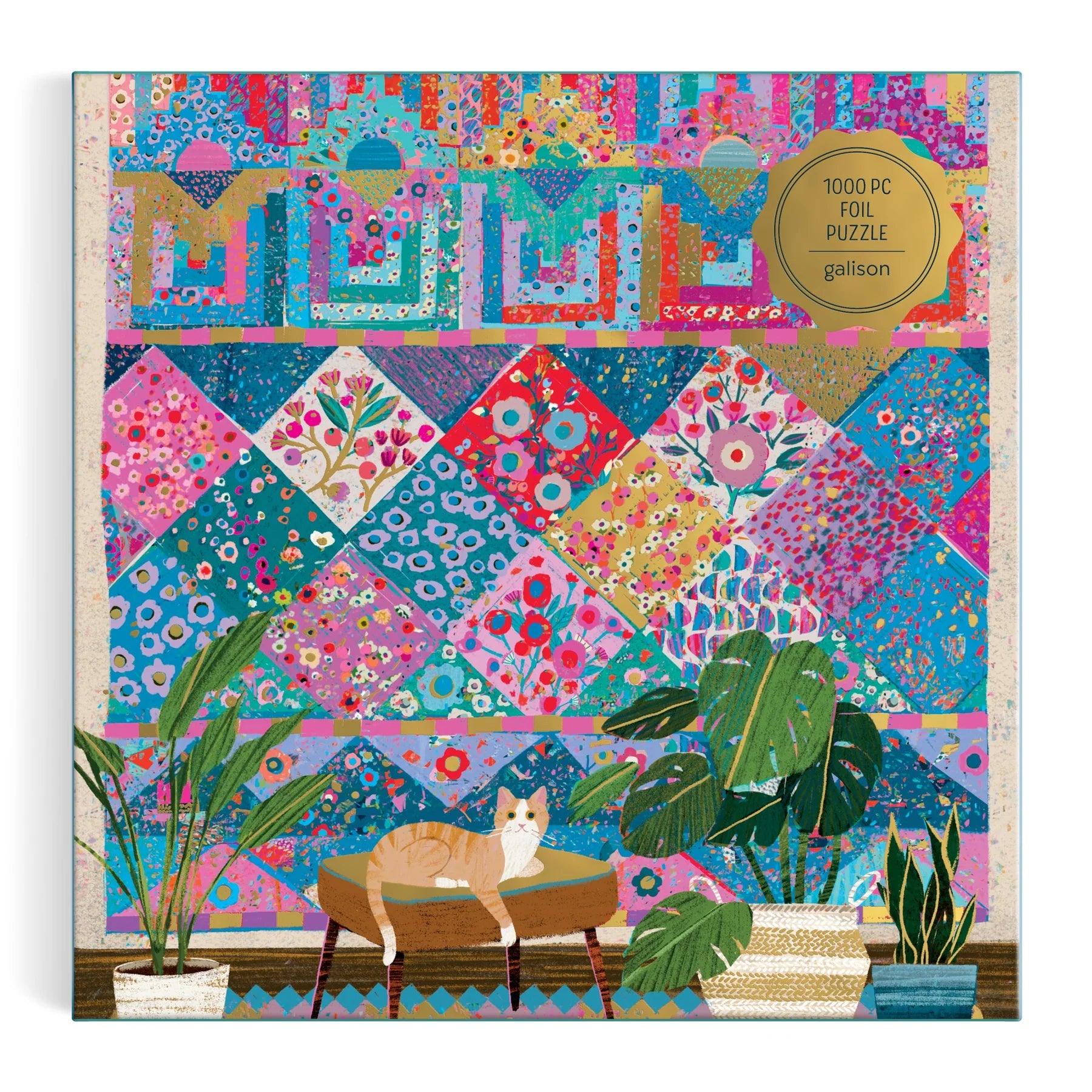 Victoria Ball Quilter's Corner - 1000pc Foil Jigsaw Puzzle - Galison - littleyoyo.ca