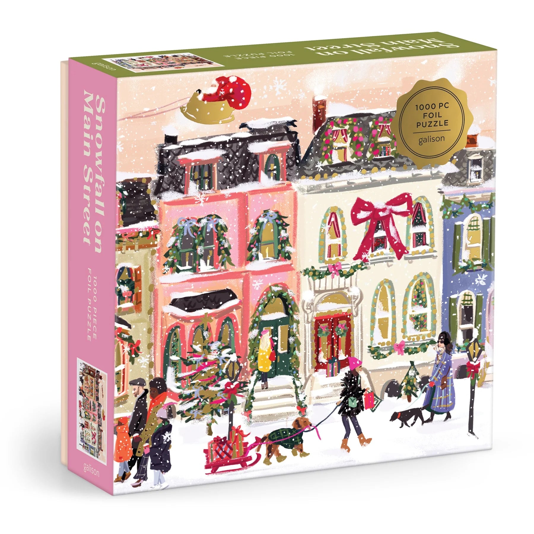 Snowfall on Main Street - 1000pc Foil Jigsaw Puzzle - Galison - littleyoyo.ca