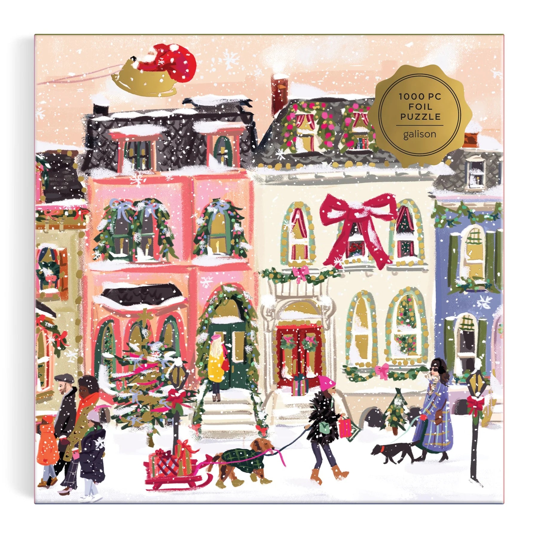 Snowfall on Main Street - 1000pc Foil Jigsaw Puzzle - Galison - littleyoyo.ca