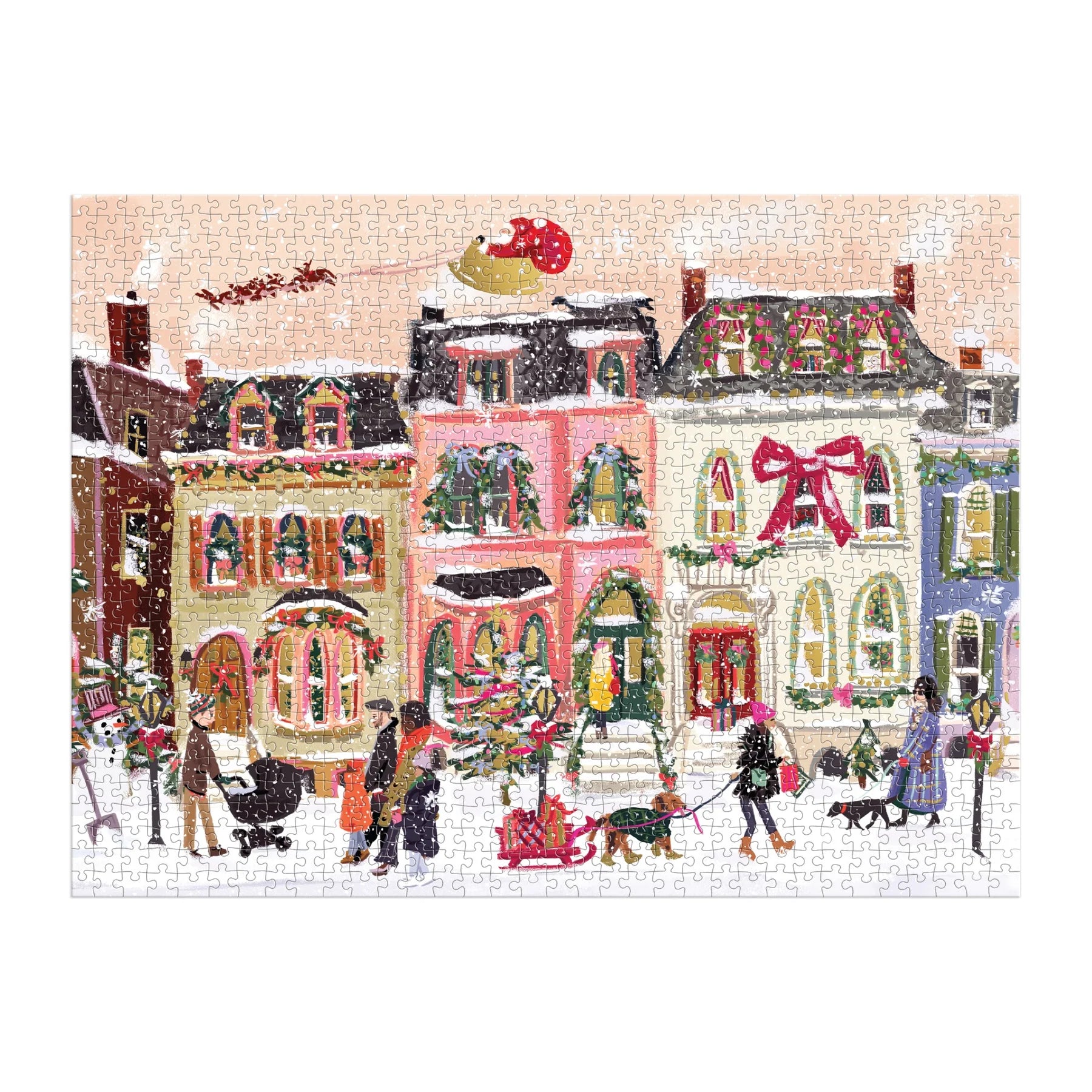 Snowfall on Main Street - 1000pc Foil Jigsaw Puzzle - Galison - littleyoyo.ca