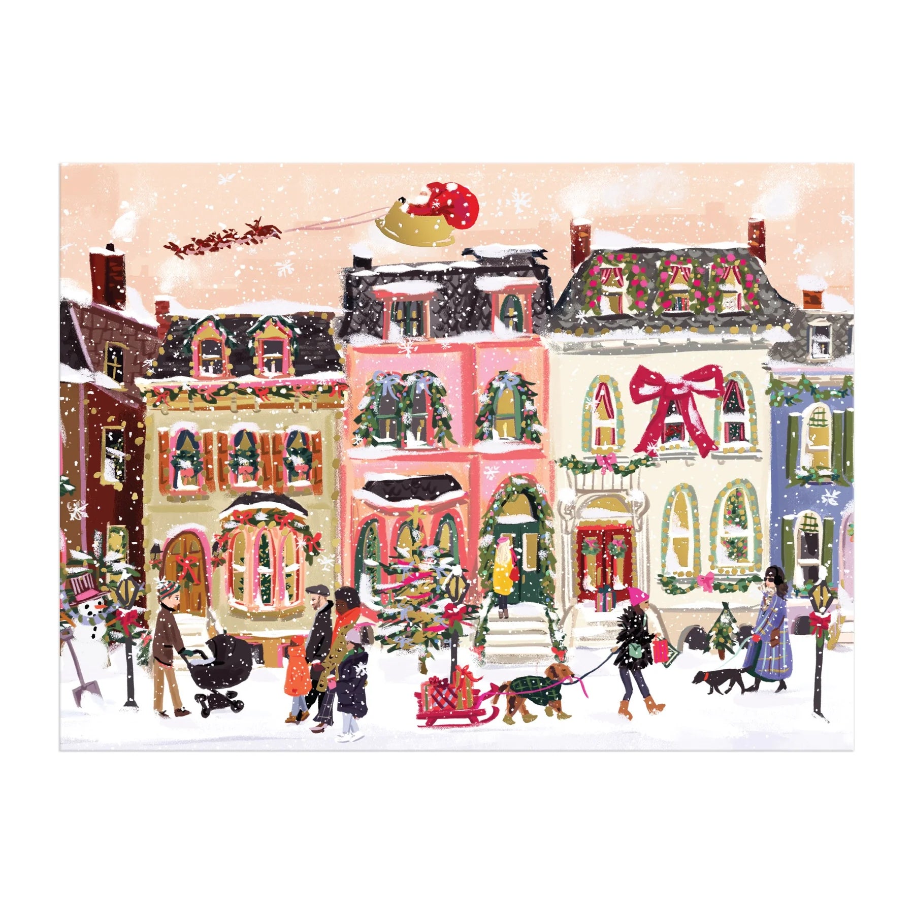 Snowfall on Main Street - 1000pc Foil Jigsaw Puzzle - Galison - littleyoyo.ca