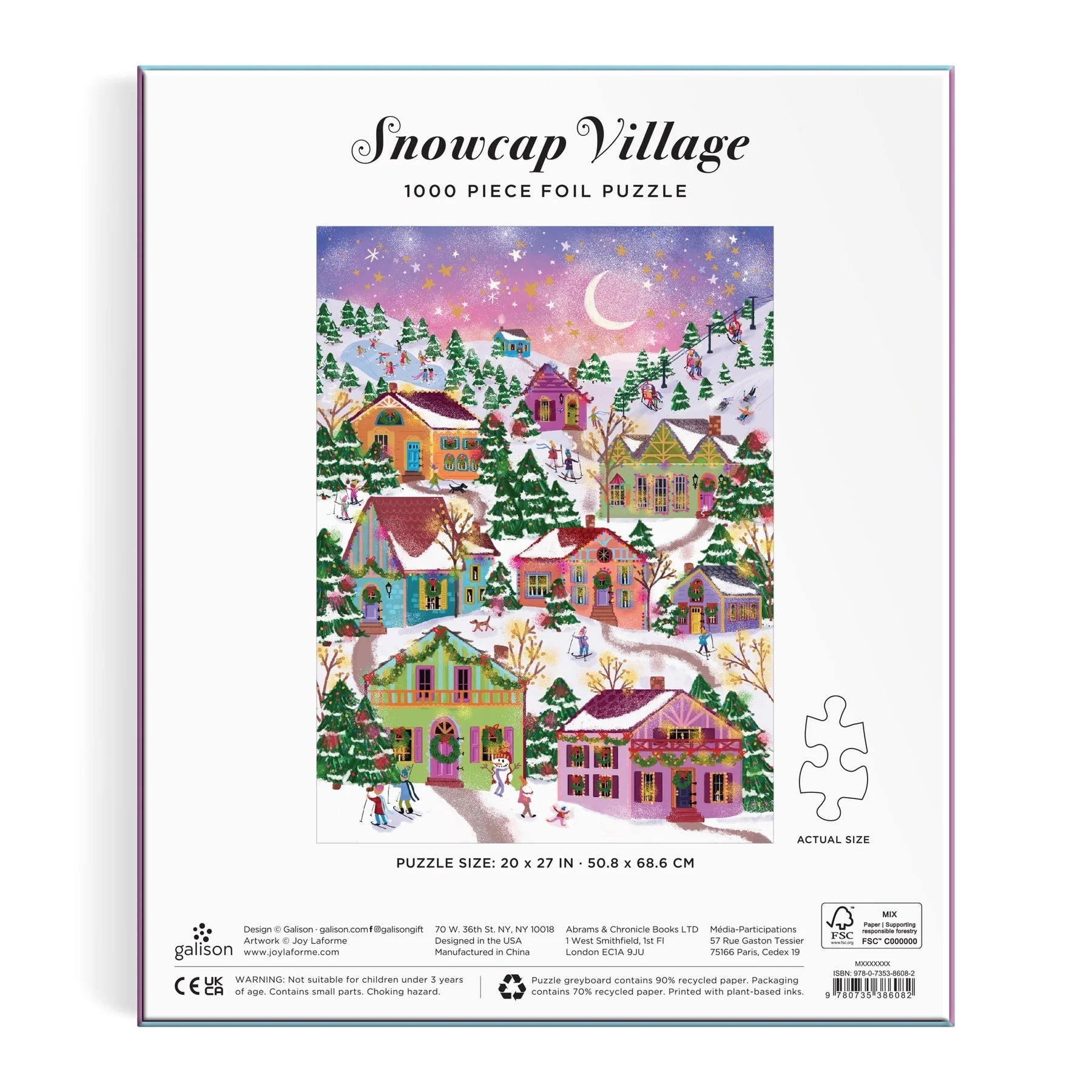 Joy Laforme Snowcap Village - 1000pc Jigsaw Puzzle - Galison - littleyoyo.ca