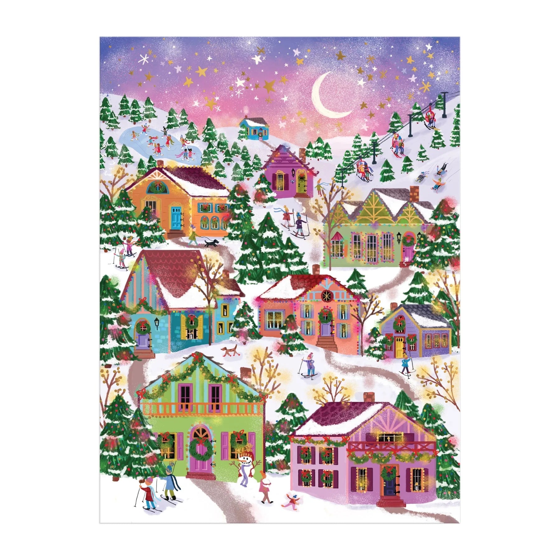 Joy Laforme Snowcap Village - 1000pc Jigsaw Puzzle - Galison - littleyoyo.ca