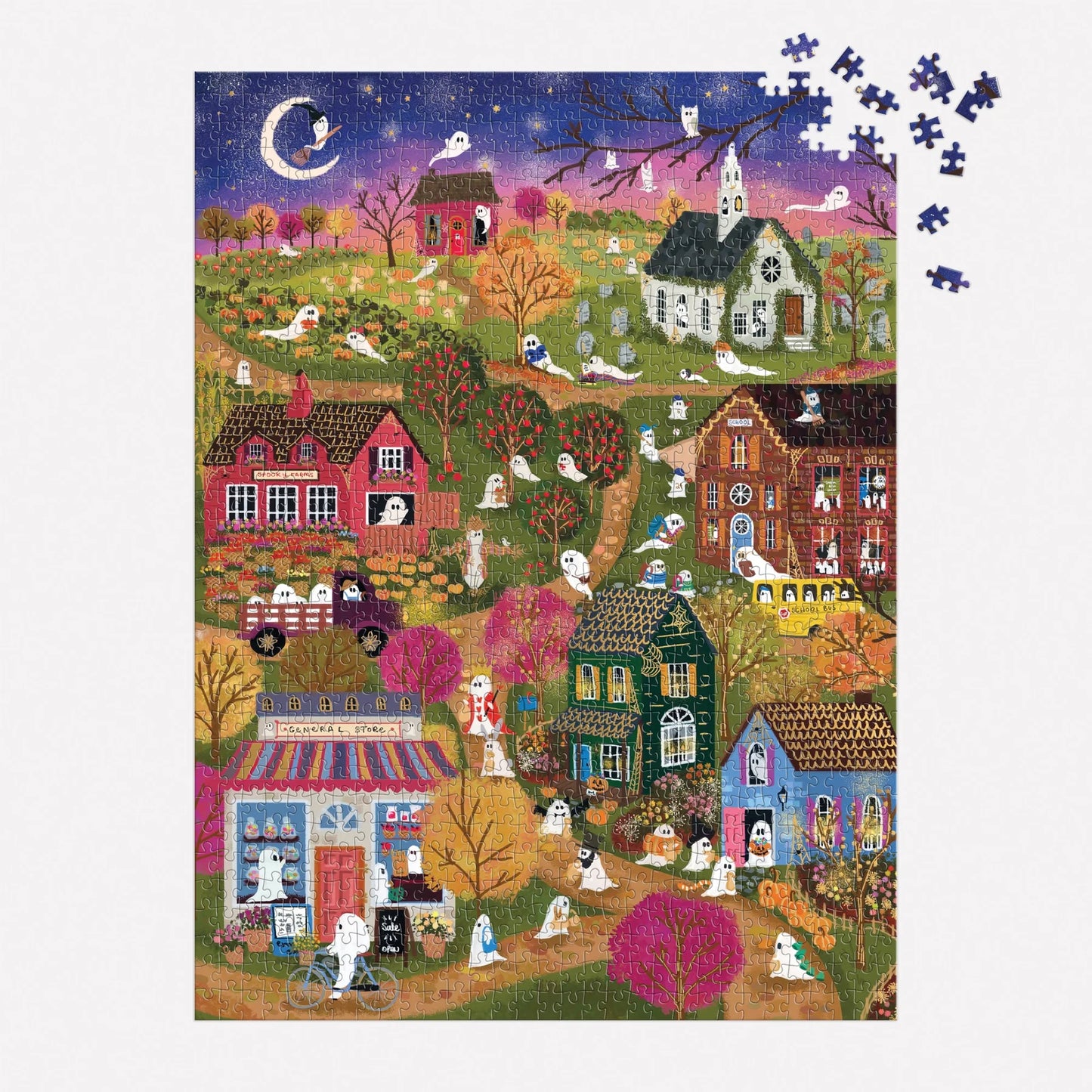 Joy Laforme Spooky Village - 1000pc Foil Jigsaw Puzzle