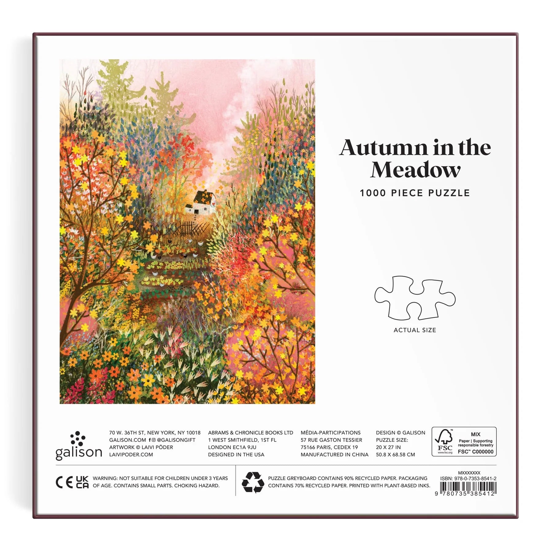 Autumn in the Meadow - 1000pc Jigsaw Puzzle - Galison - littleyoyo.ca
