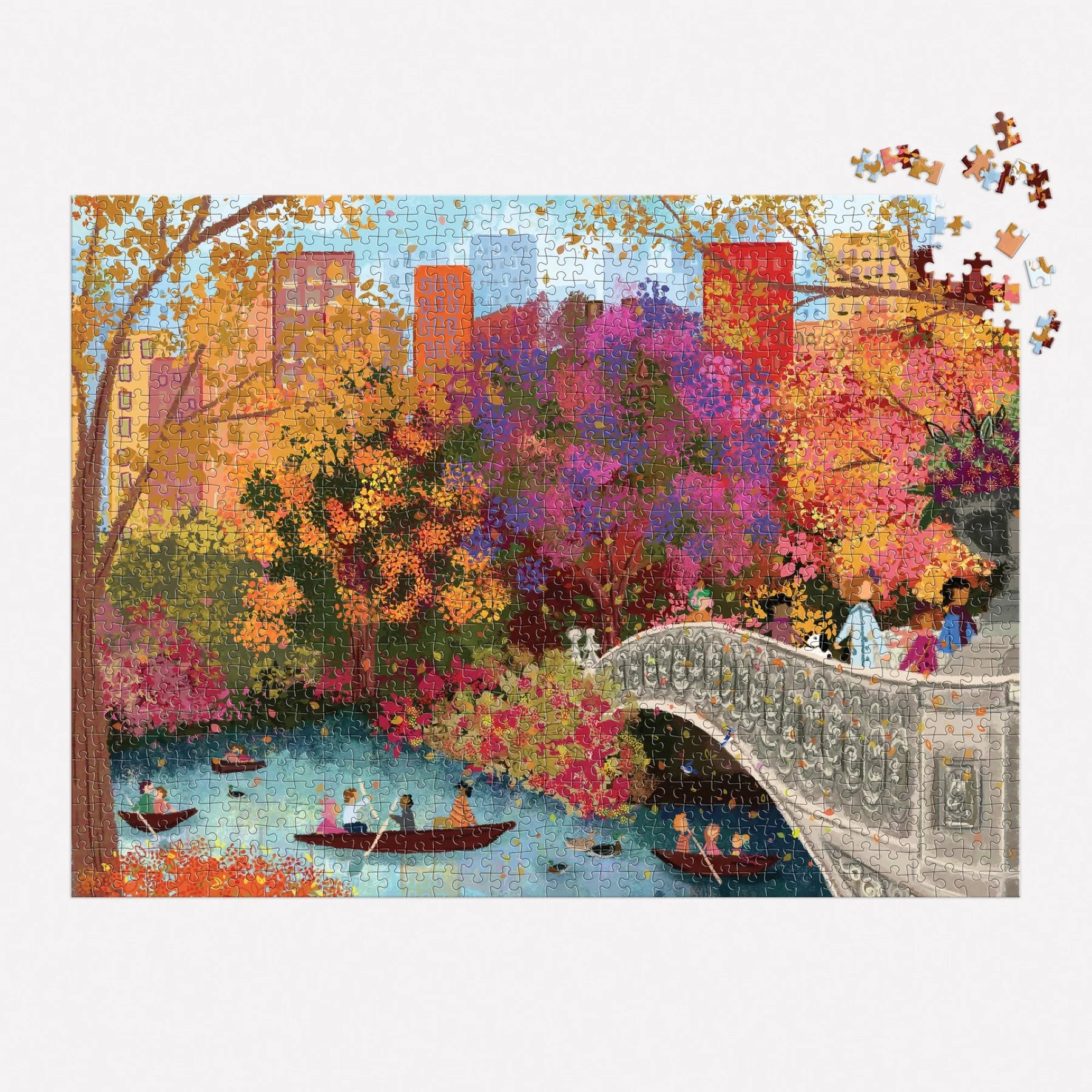 Joy Laforme Autumn on Bow Bridge - 1000pc Jigsaw Puzzle - Galison - littleyoyo.ca