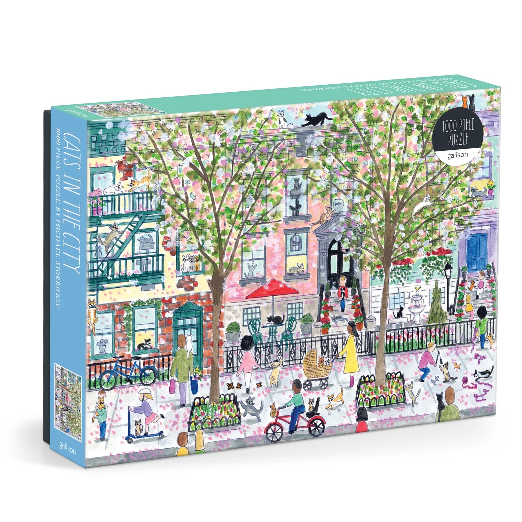 Michael Storrings Cats in the City - 1000pc Jigsaw Puzzle - Galison - littleyoyo.ca